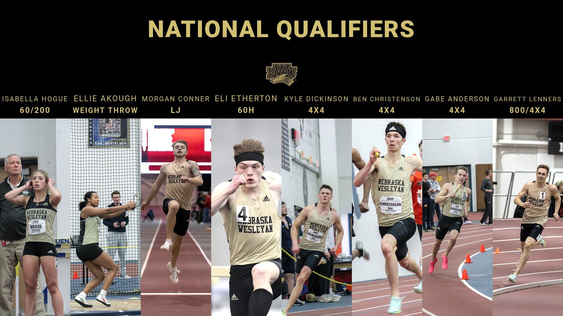 Eight Track and Field Athletes to Compete at the Division III Indoor