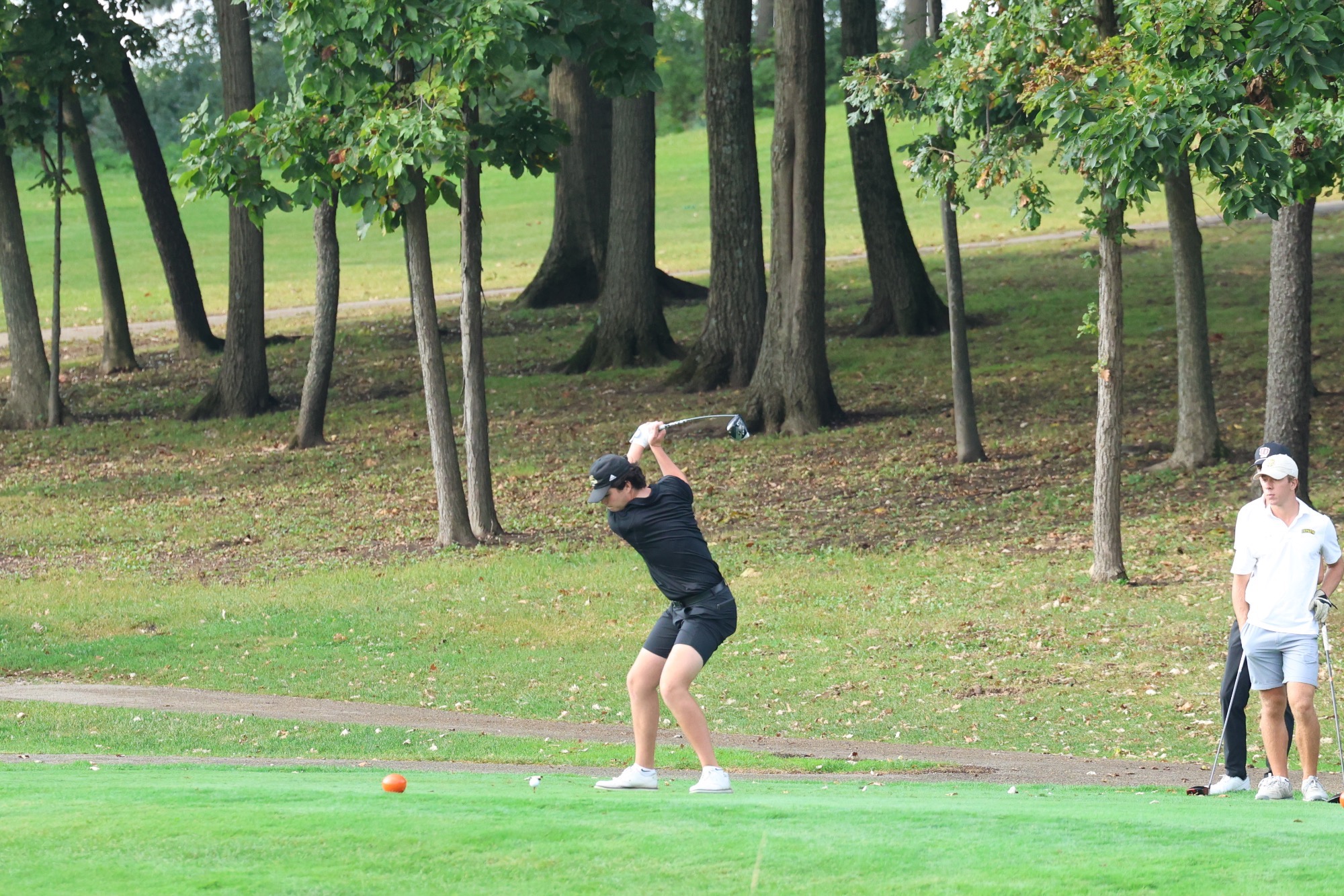 Jackson Lapour is in his backswing