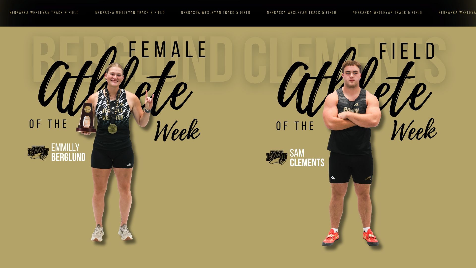 A-R-C Athlete of the Week Emmilly Berglund and Sam Clements