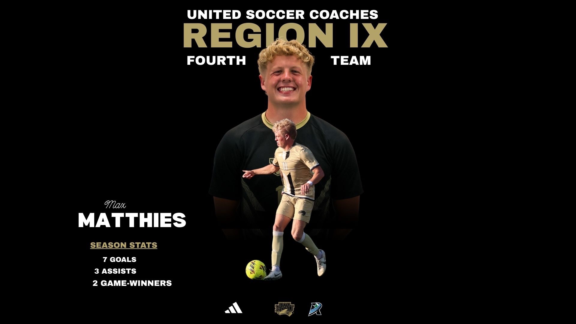 Max Matthies 2025 United Soccer Coaches All-Region