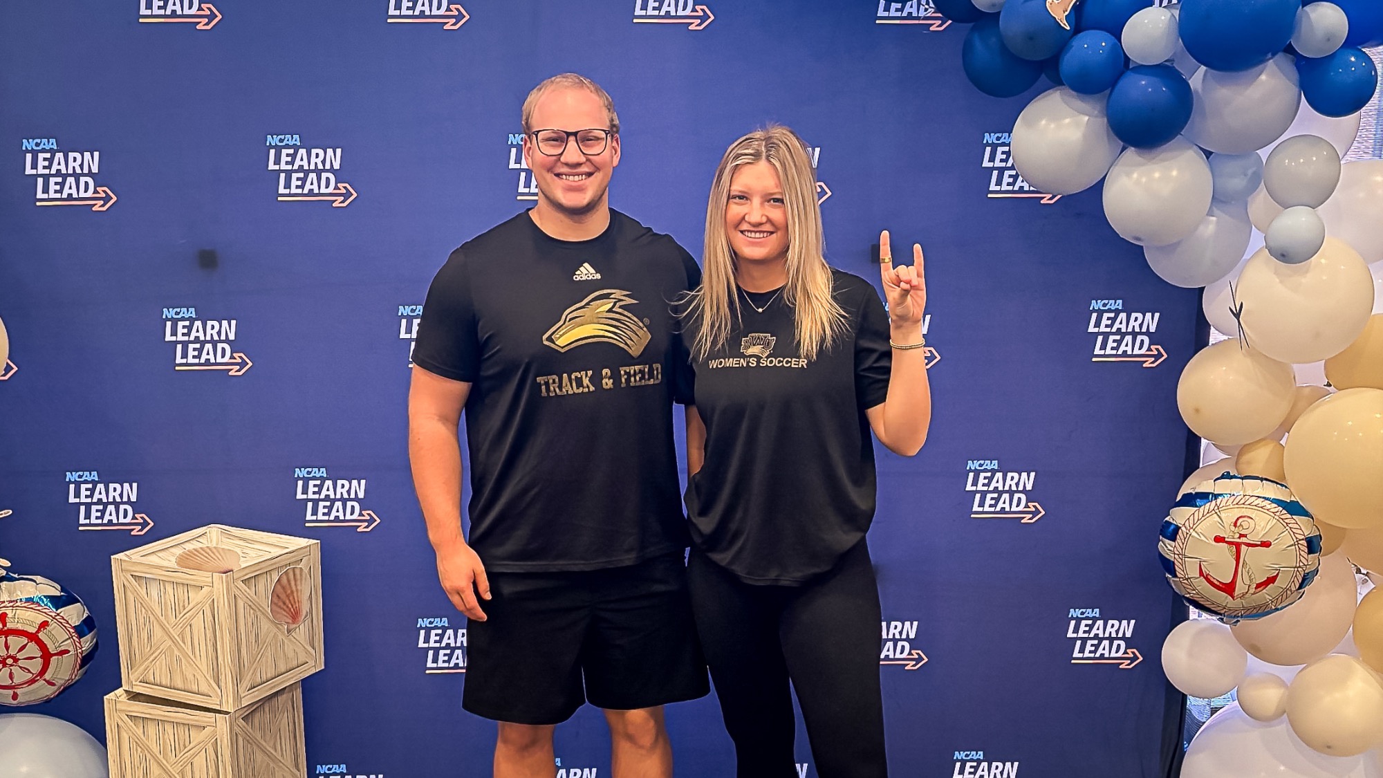 Colin Wojtkiewicz & Mady Schoffstall pose for a picture at the NCAA Student-Athlete Leadership Forum