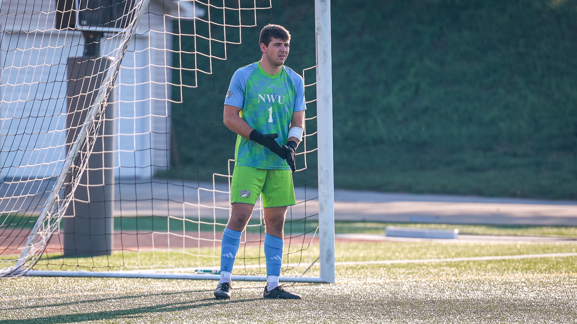 Zach Weis defends his home goal at Abel Stadium