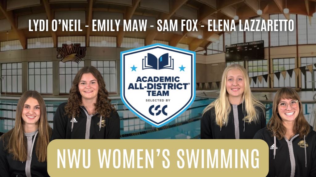 Lydi O'Neil, Elena Lazzaretto, Emily Maw and Sam Fox Earn Women's Swimming Academic All-District