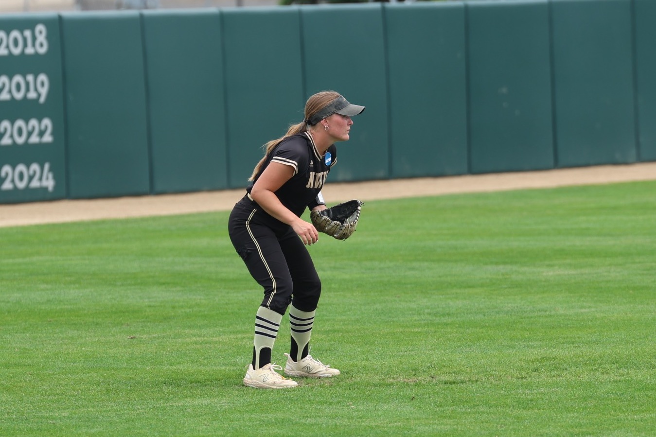 Hanna Roth waits for a ball in Center Field