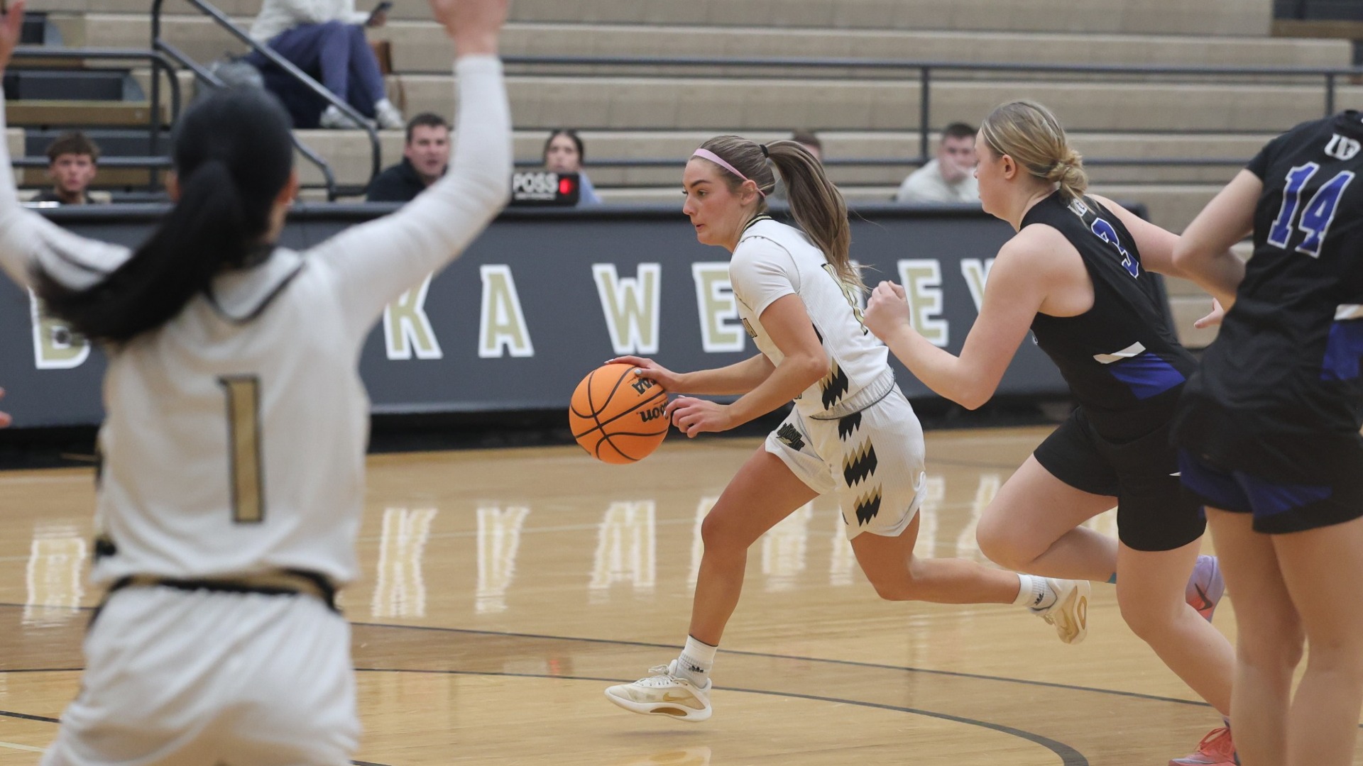 Anastyn Pettlon drives to the basket
