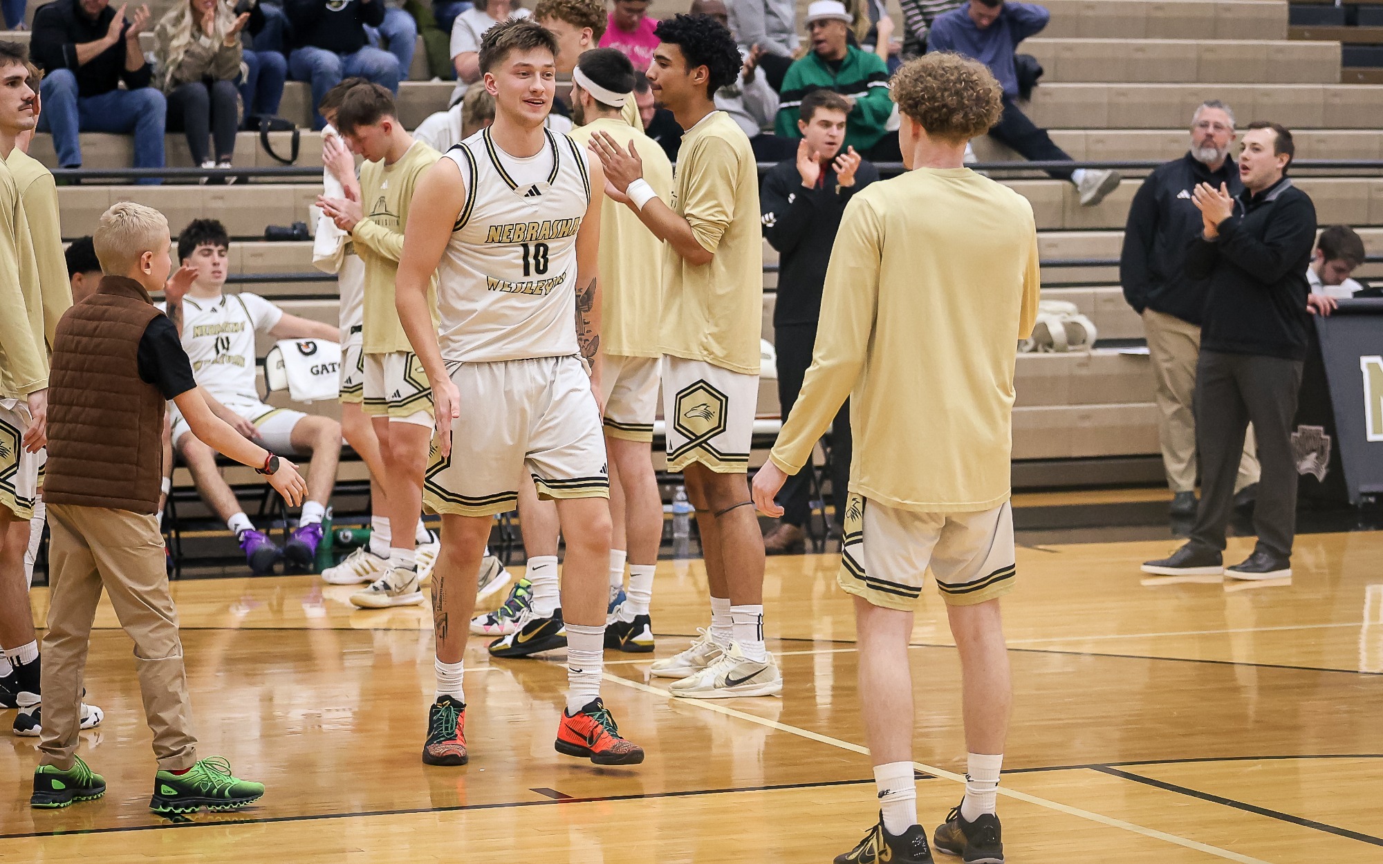 Jared Townsley gets his name announced in the starting lineups