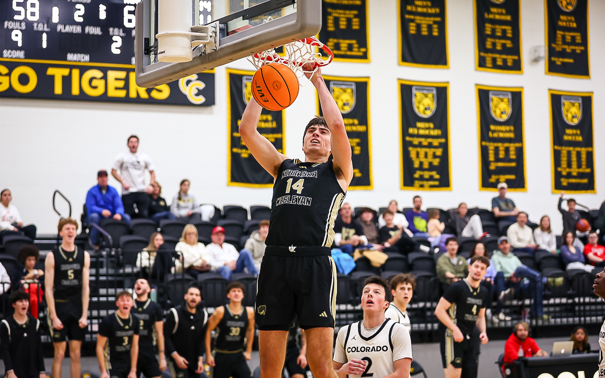 Nick Howard slams it in against Colorado College