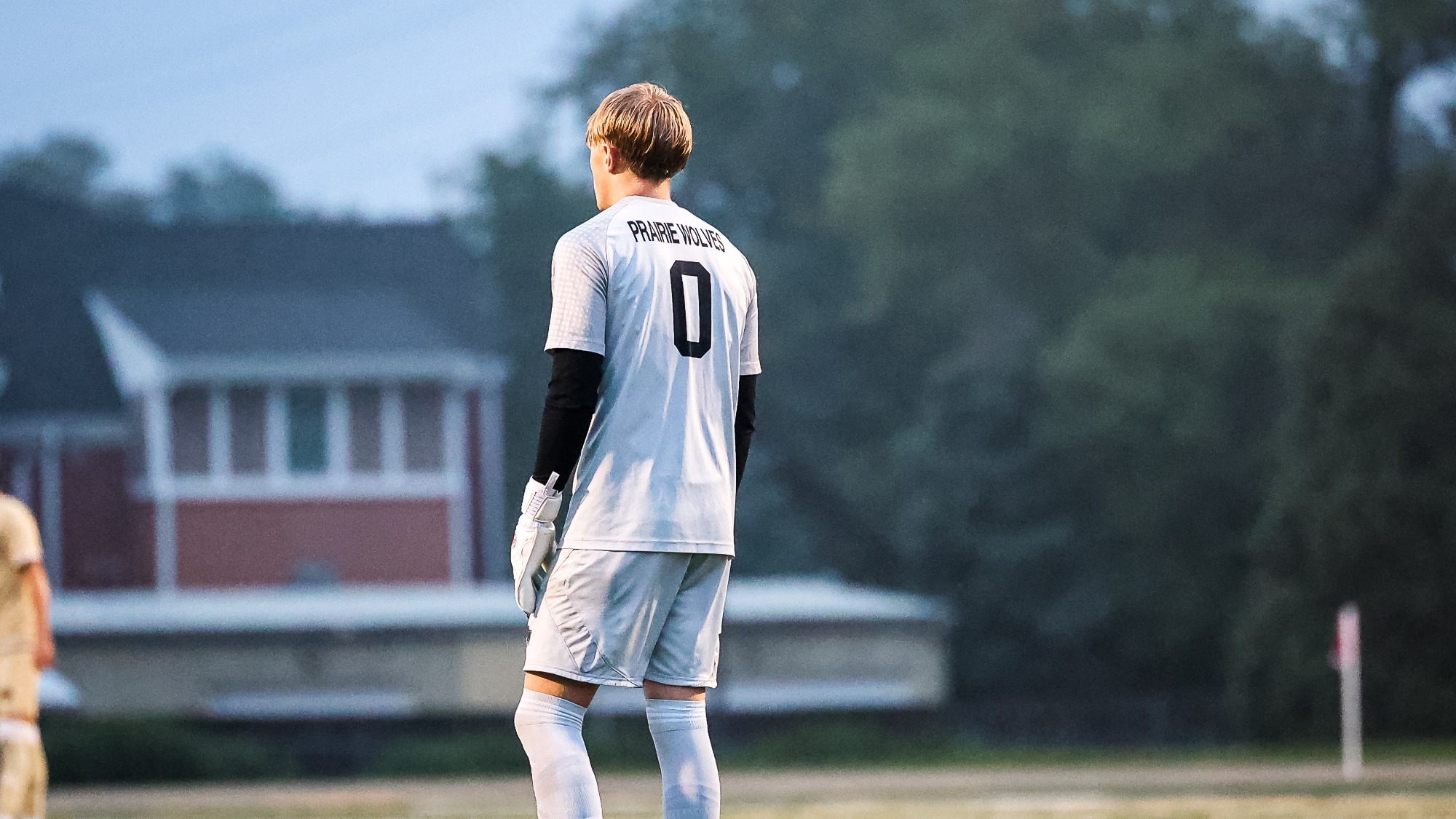 Christian Lindseth stands in goal