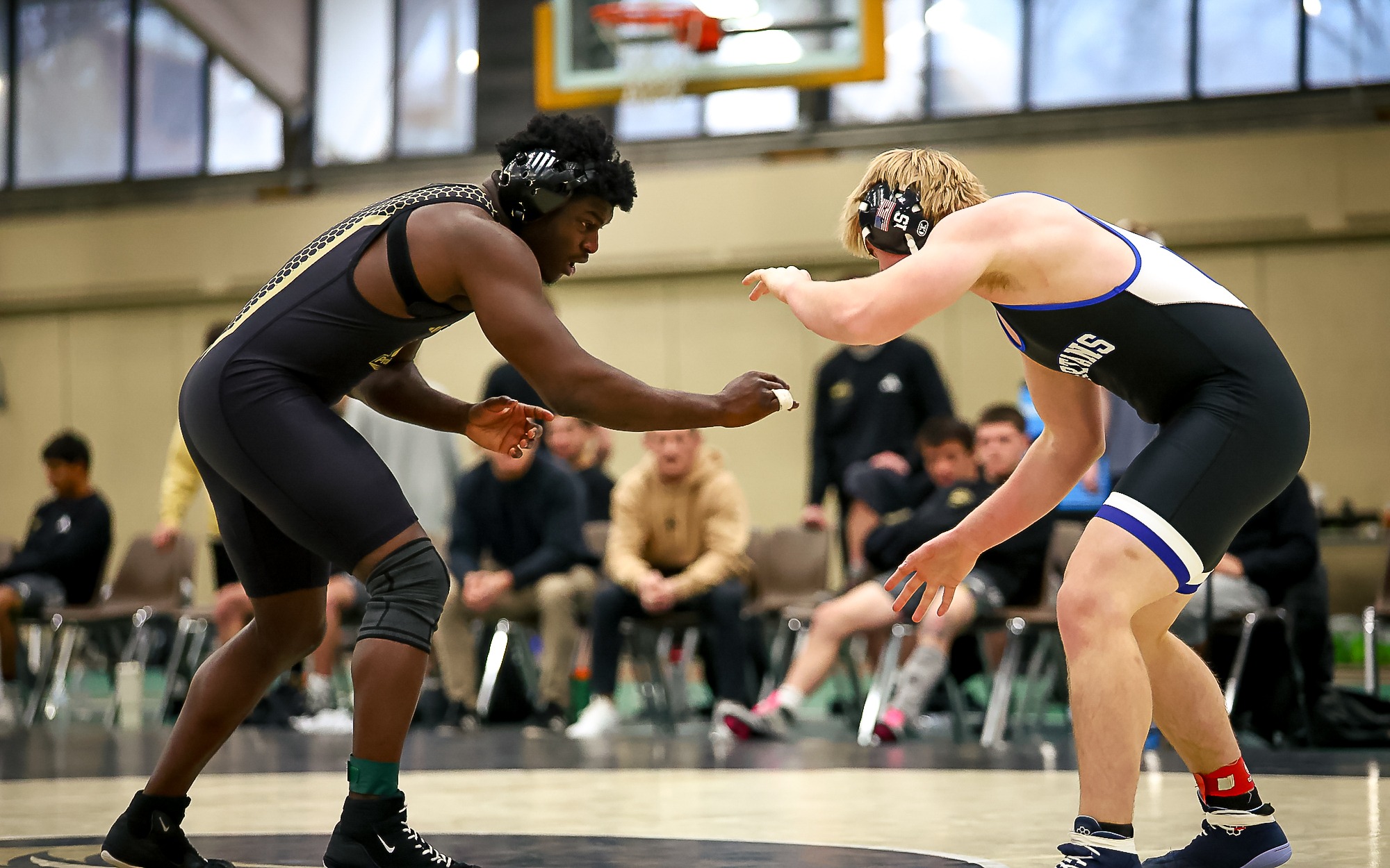 Habeeb Raji sizes up his opponent