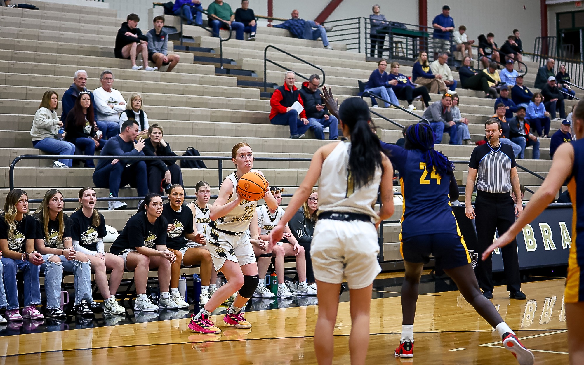 Carney Black shoots a three; she had a career-high 30 points