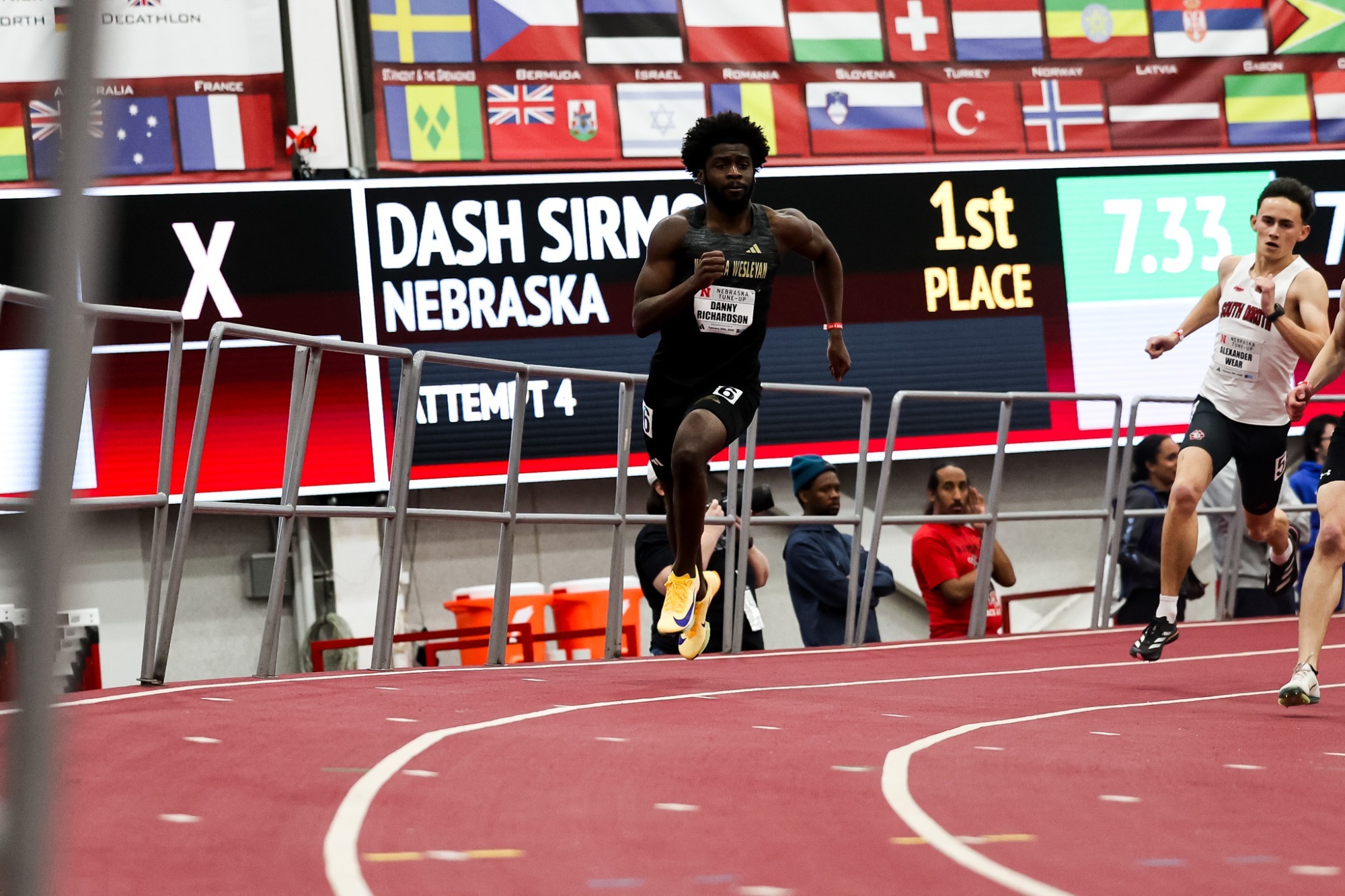 Danny Richardson accelerates out of the blocks at the UNL tune up