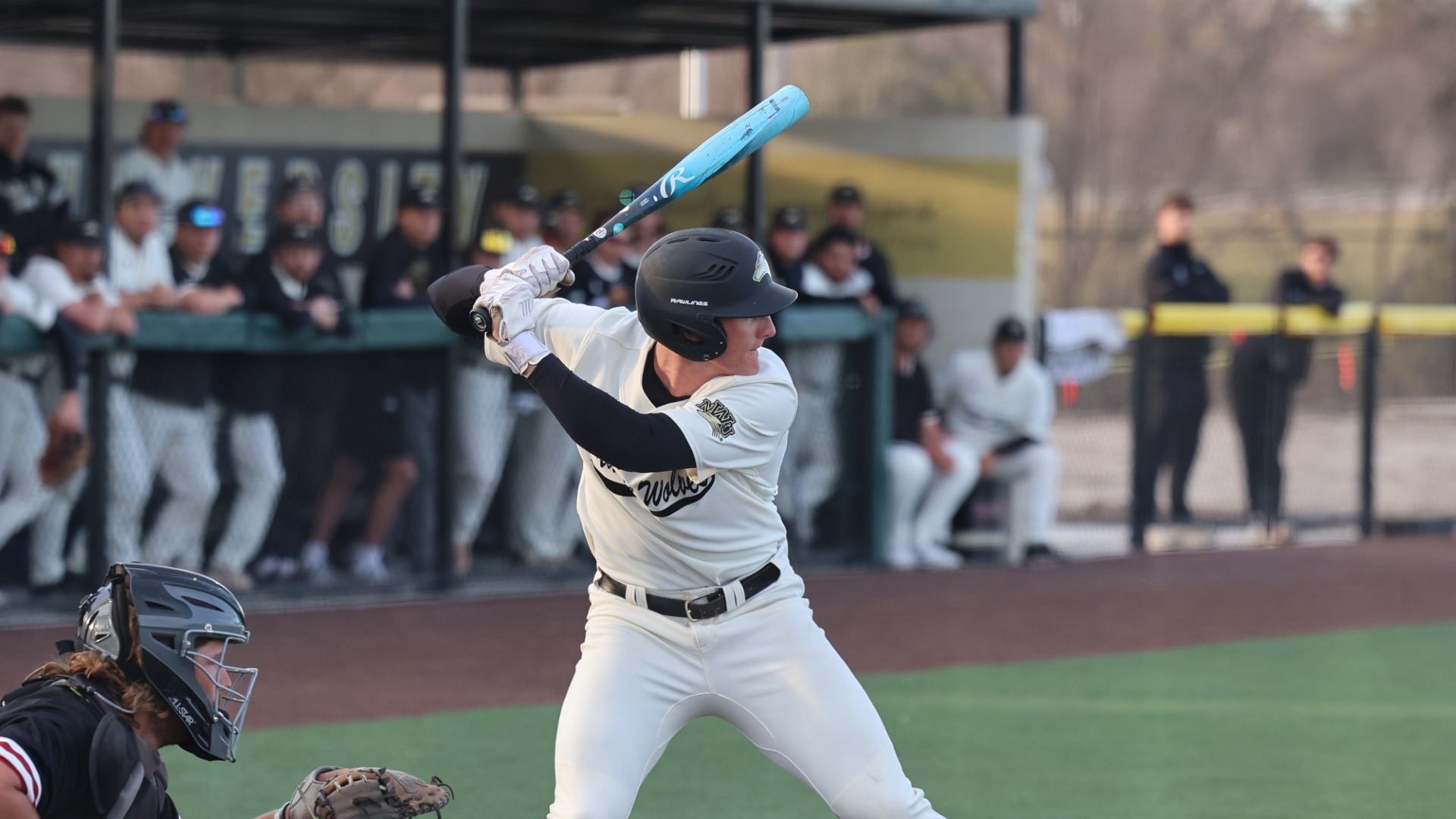 Easton Johnson swings the bat