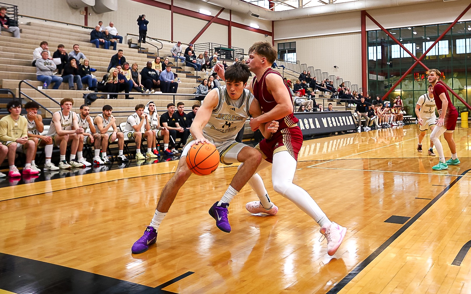Nick Howard backs down a Coe defender