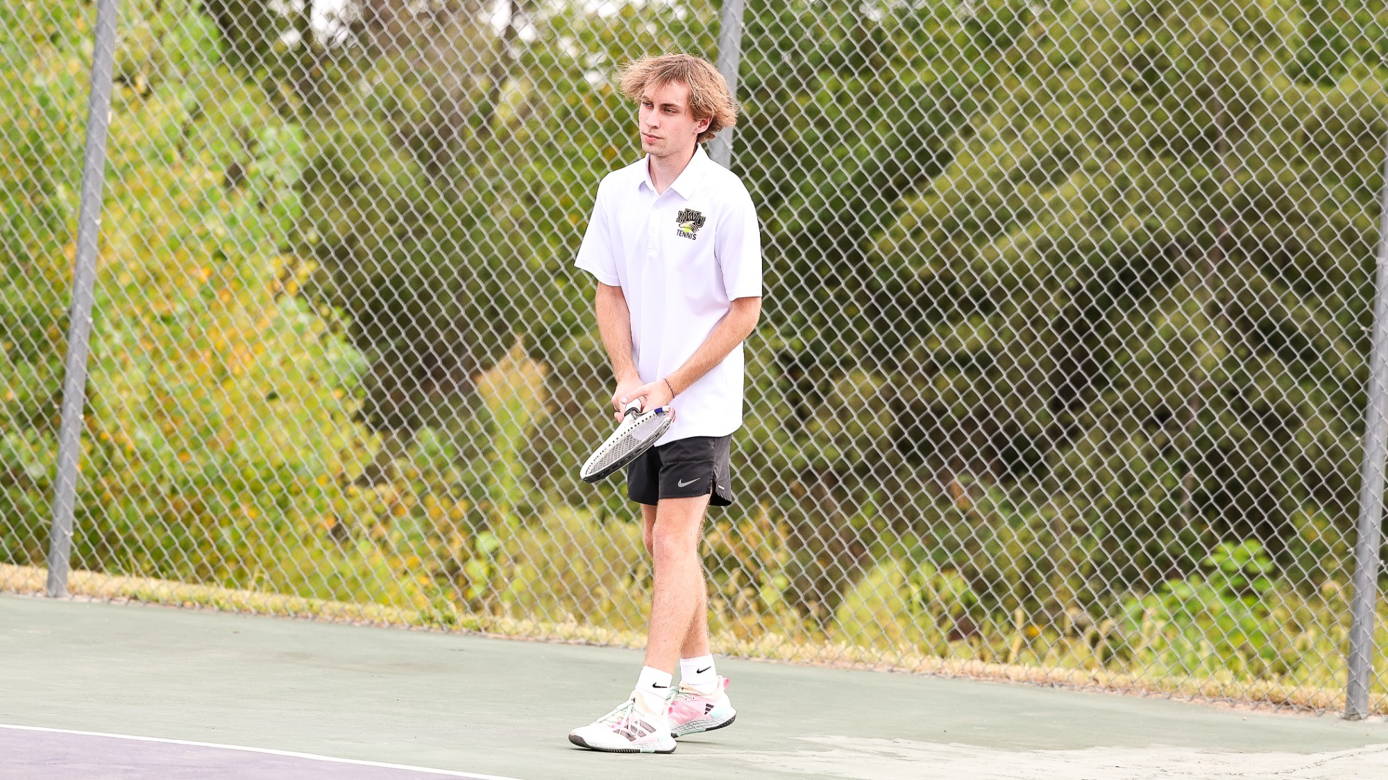 Sam Rademacher stands awaiting the ball