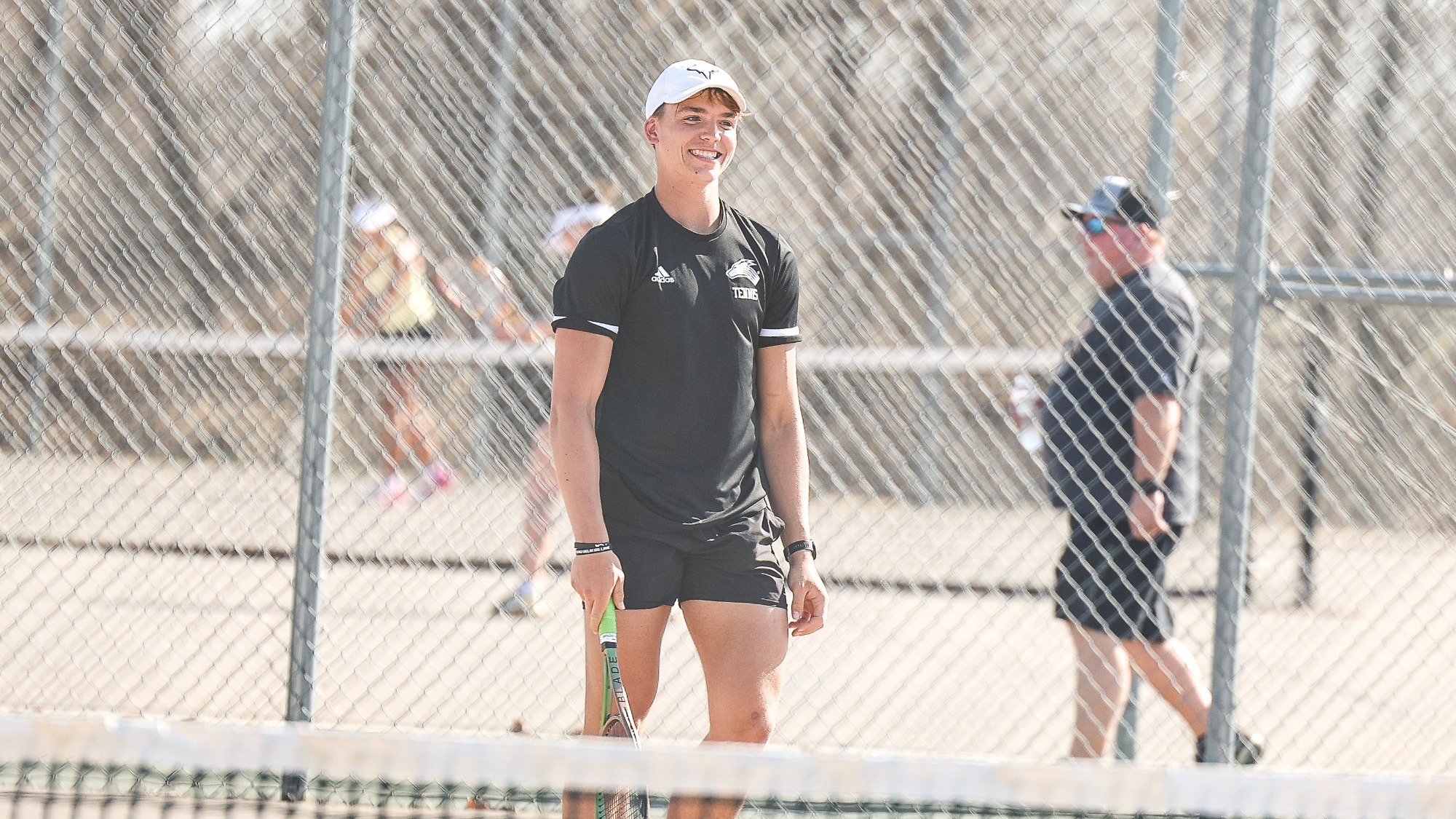 Gavin Nichols smiles following a point