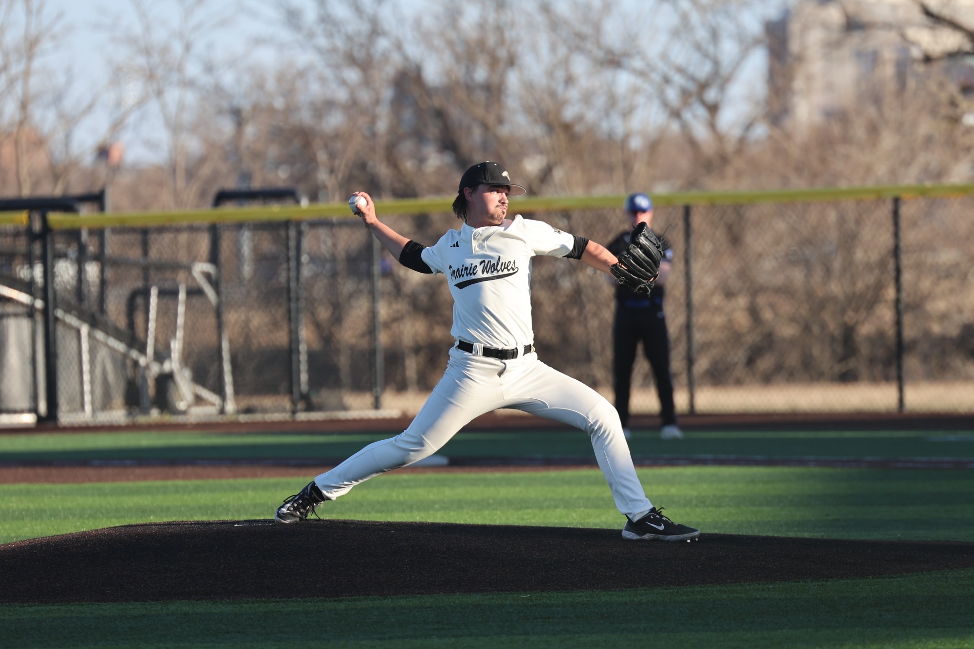Jack Starr pitches against Luther