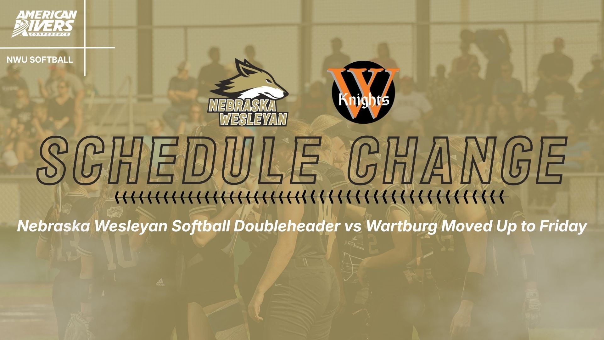 Softball Schedule Change