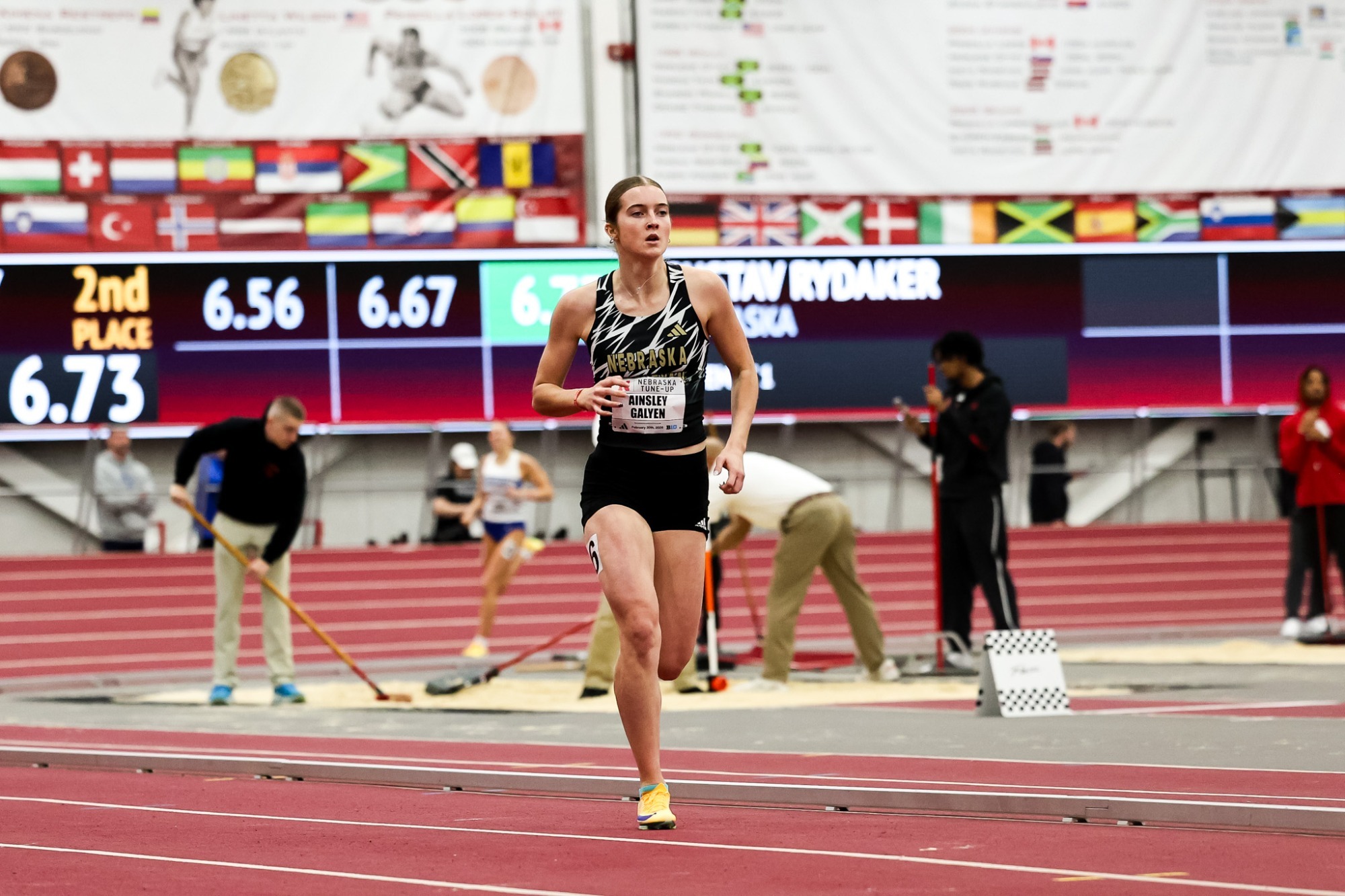Ainsley Galyen runs at the UNL Tune Up