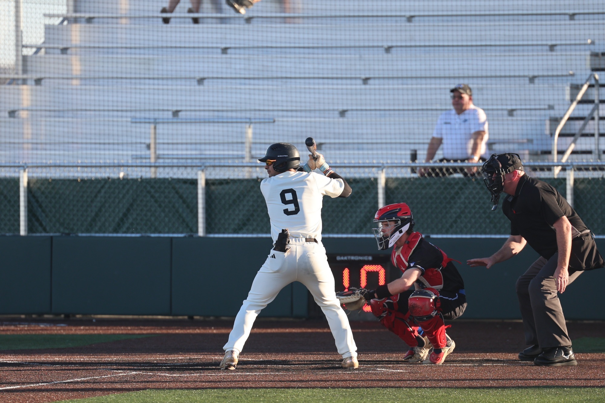 Duncan Ortega bats against Luther