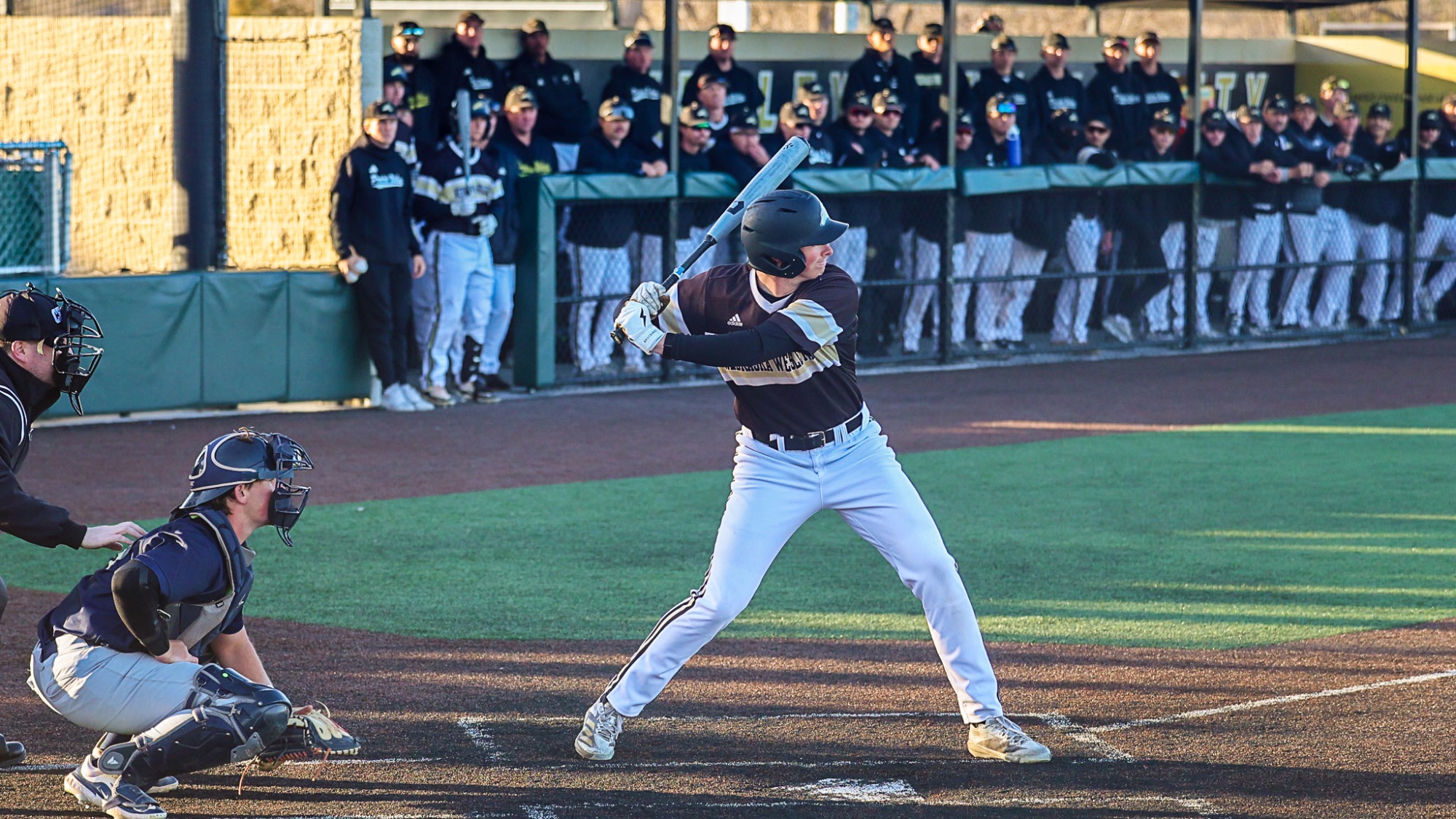 Gavin Crogg steps towards a pitch