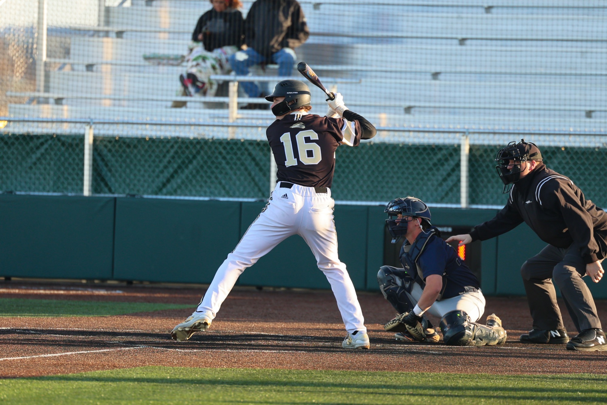 Owen Duckworth bats against Howard Payne