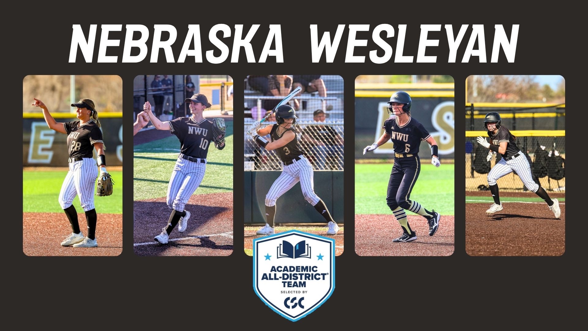2026 Softball CSC Academic All-District Graphic