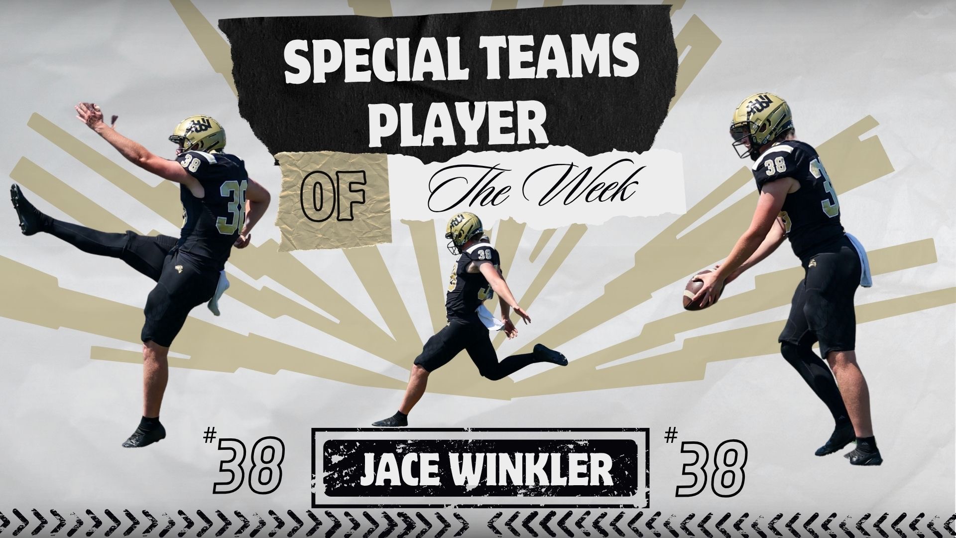 Jace Winkler earned A-R-C Special Teams Player of the Week after his punting performance on Saturday