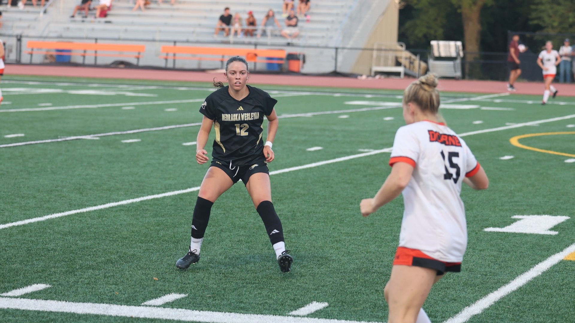 Emily Abeyta defends the ball