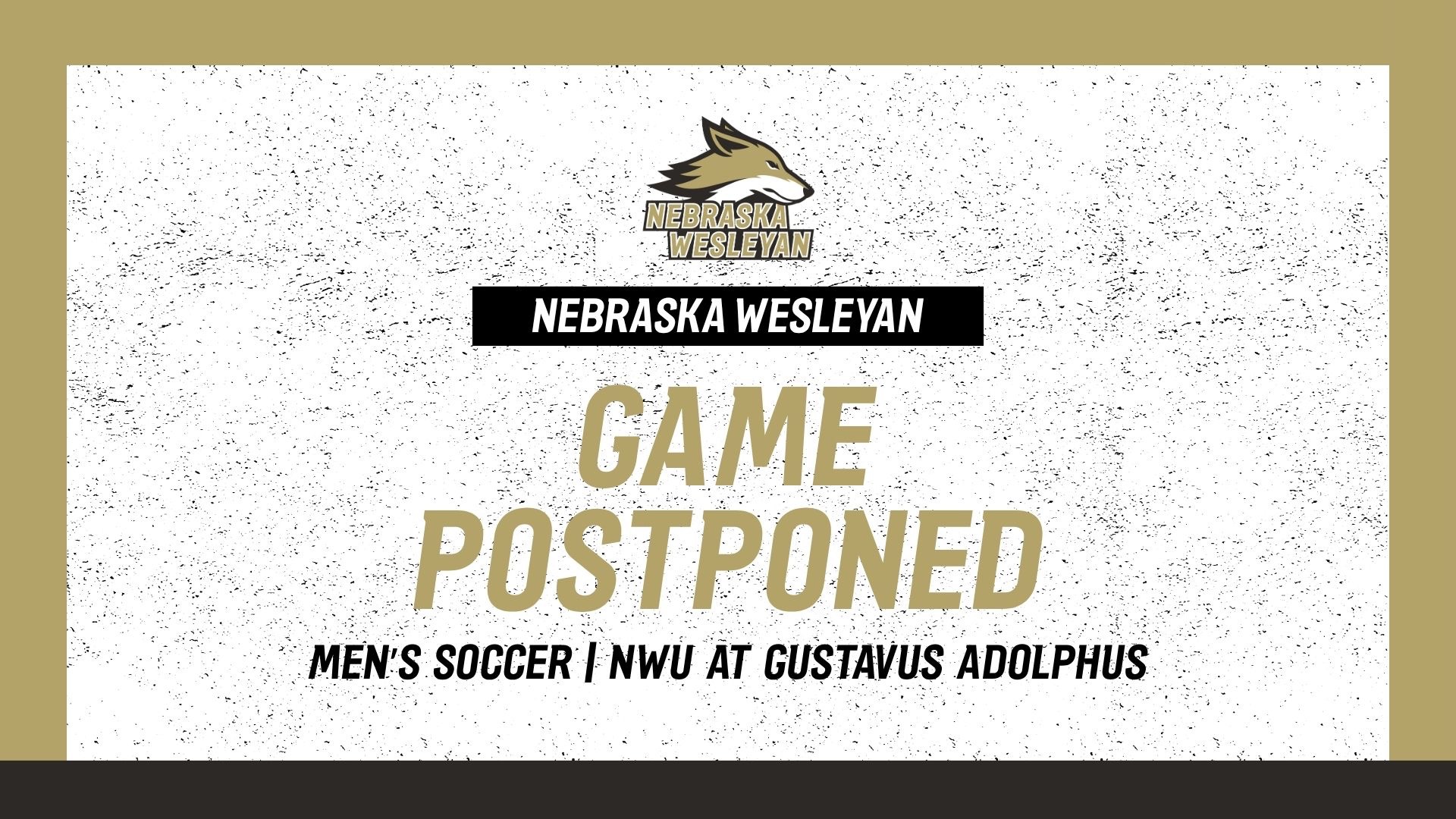 GAME POSTPONED - Men's Soccer vs. Gustavus Adolphus