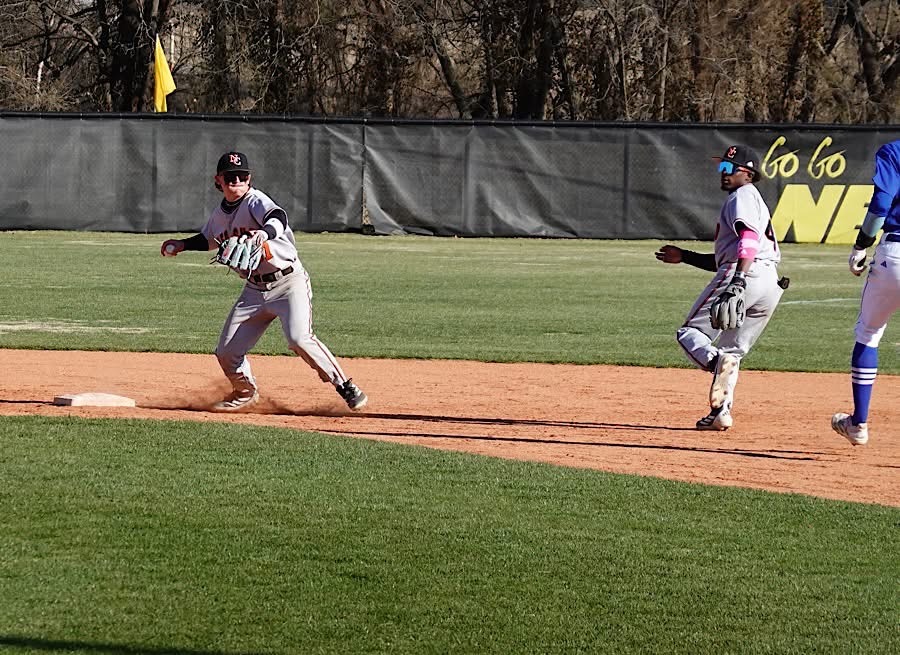 AD Miller and JD Troutman turn a double play. 