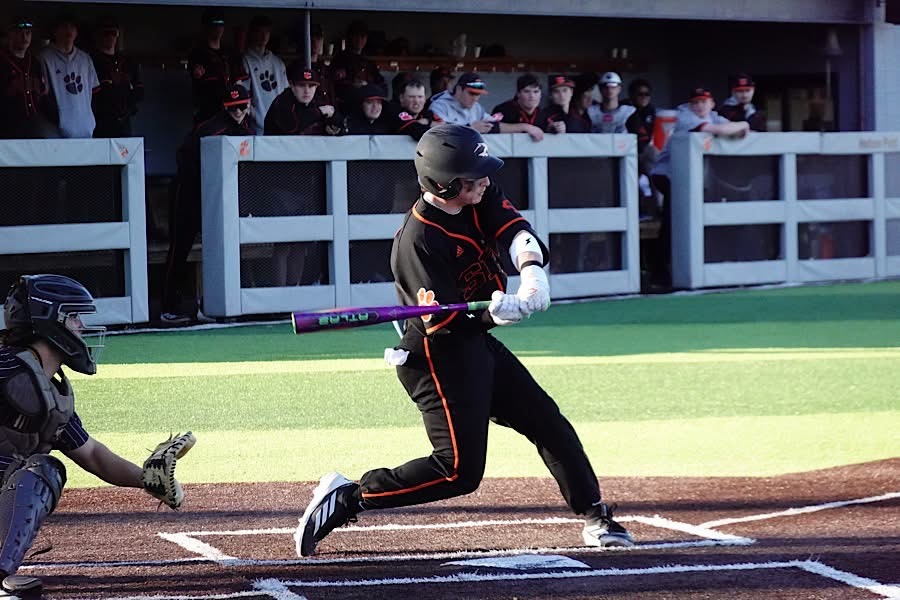 JD Troutman hitting against Ottawa. 