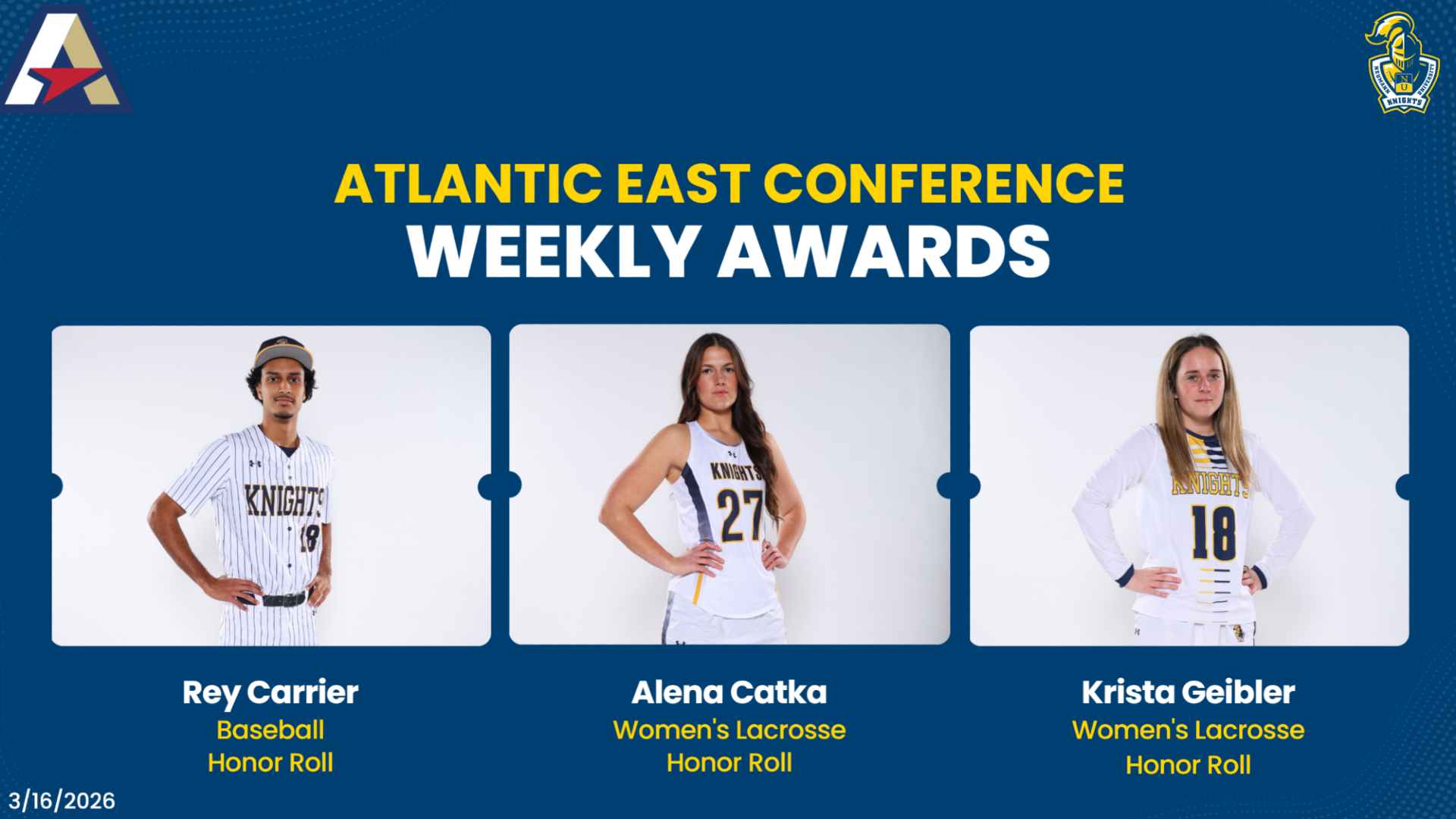 AEC Weekly Awards 3/16/26