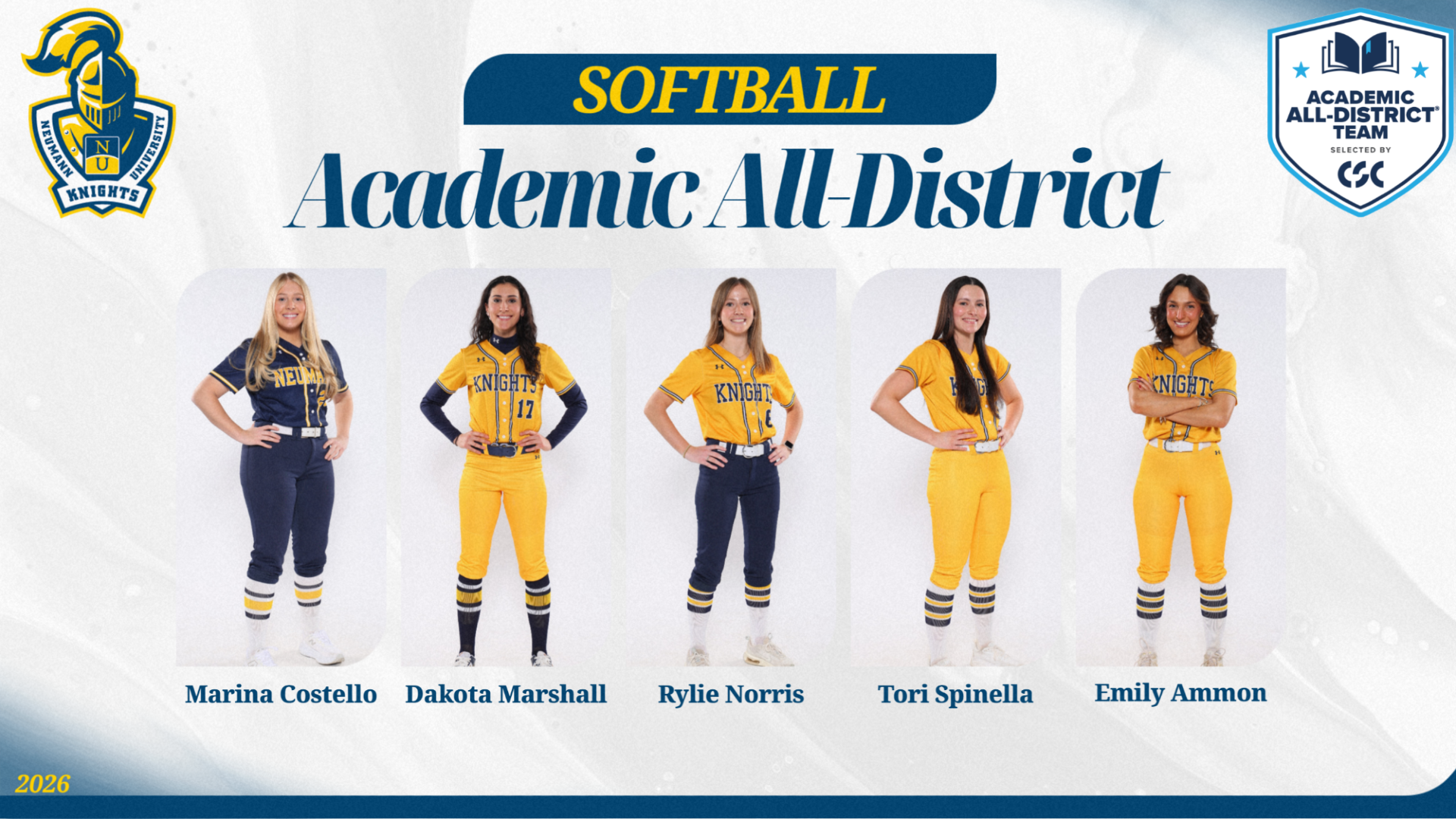 SOFT CSC Academic All-District 2026