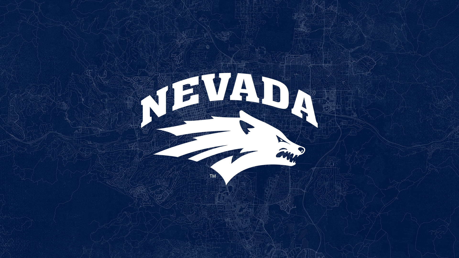 The Nevada logo in white on a blue background