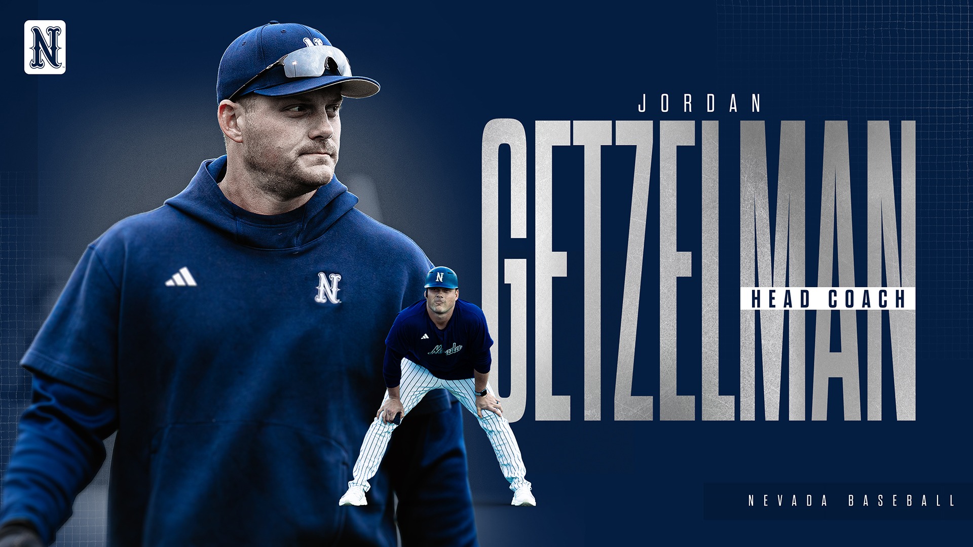Graphic with image of Jordan Getzelman and text GETZELMAN HEAD COACH