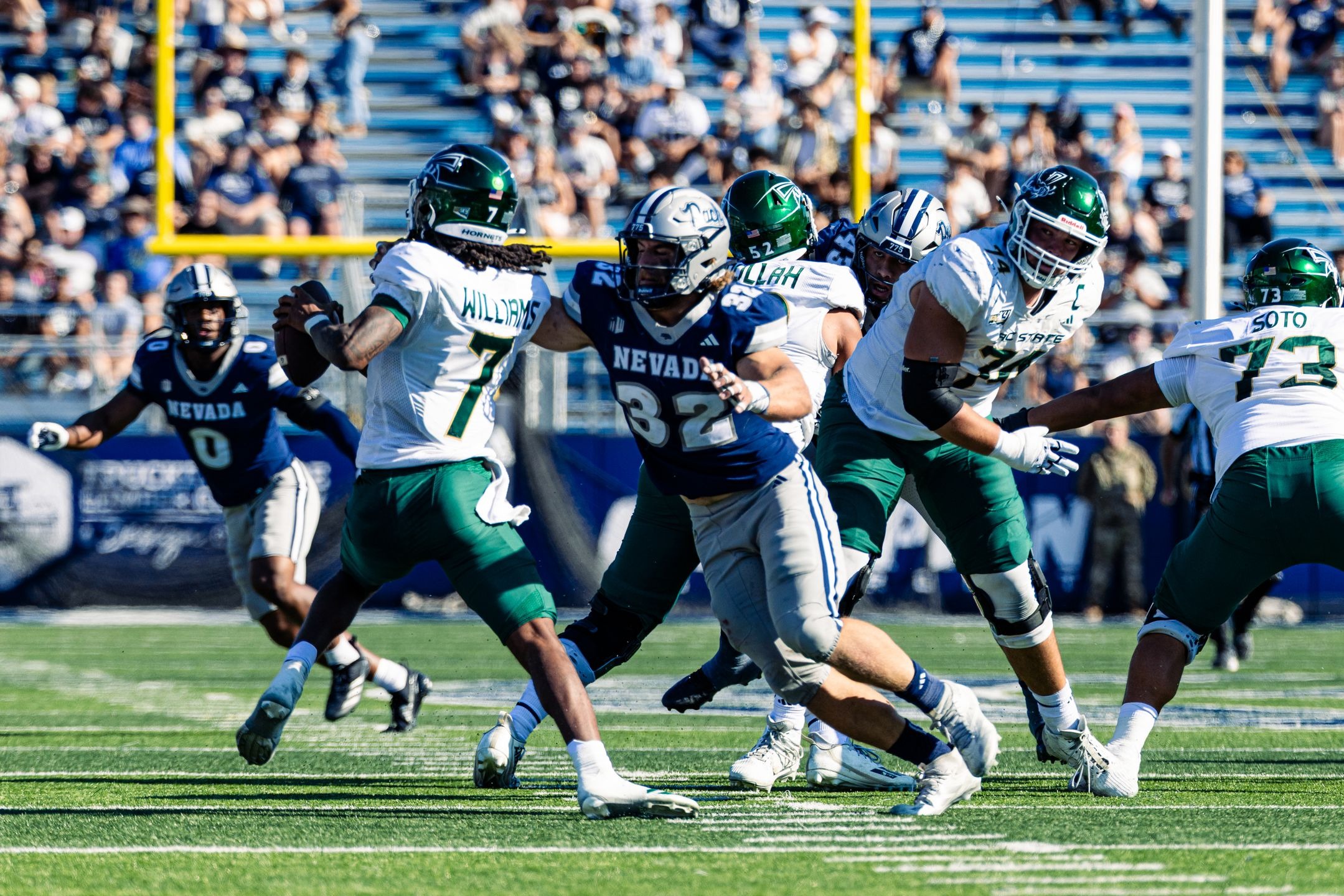 Dylan LaBarbera rushes the quarterback