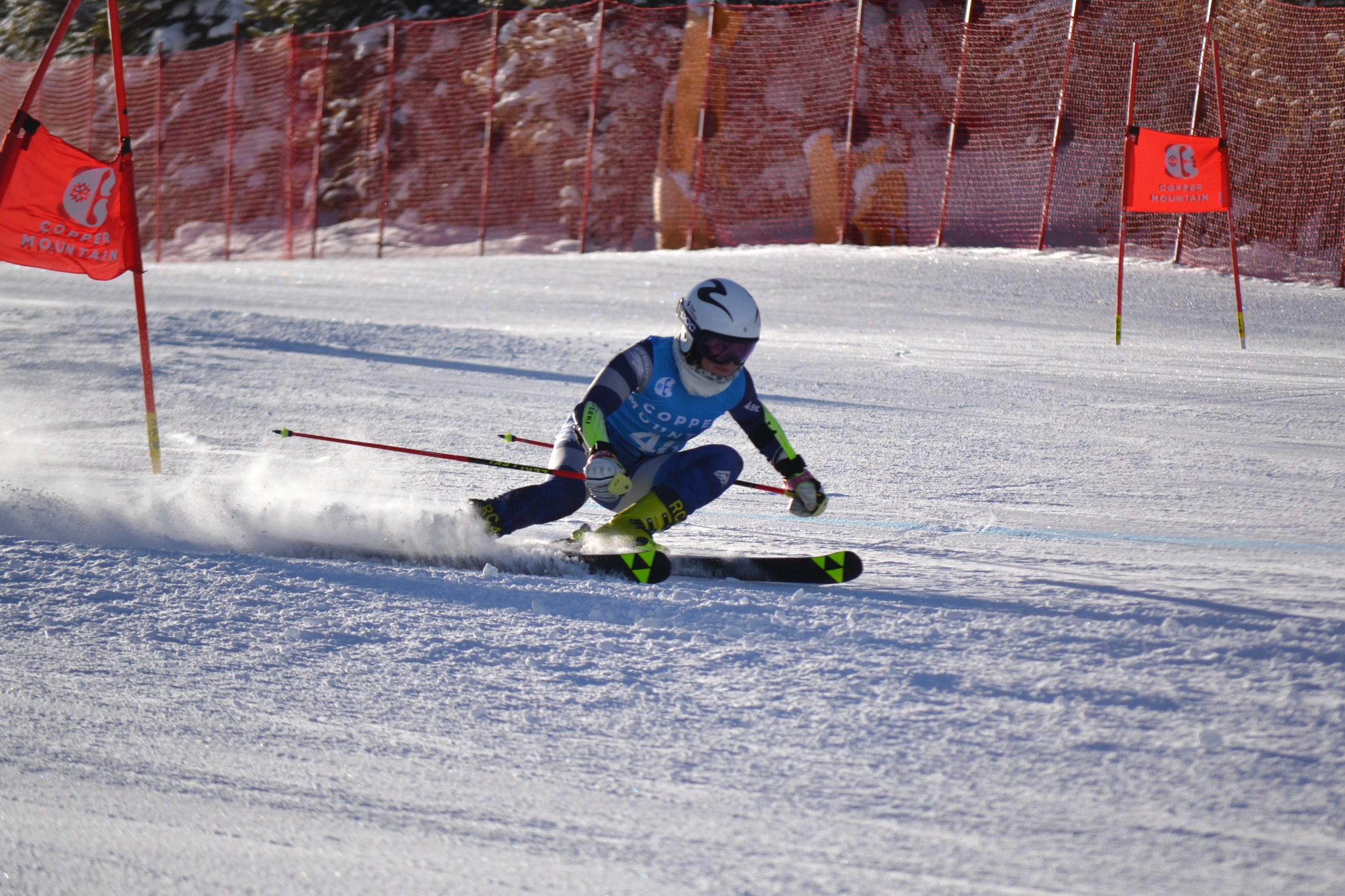 Elle Murphy makes a turn on giant slalom