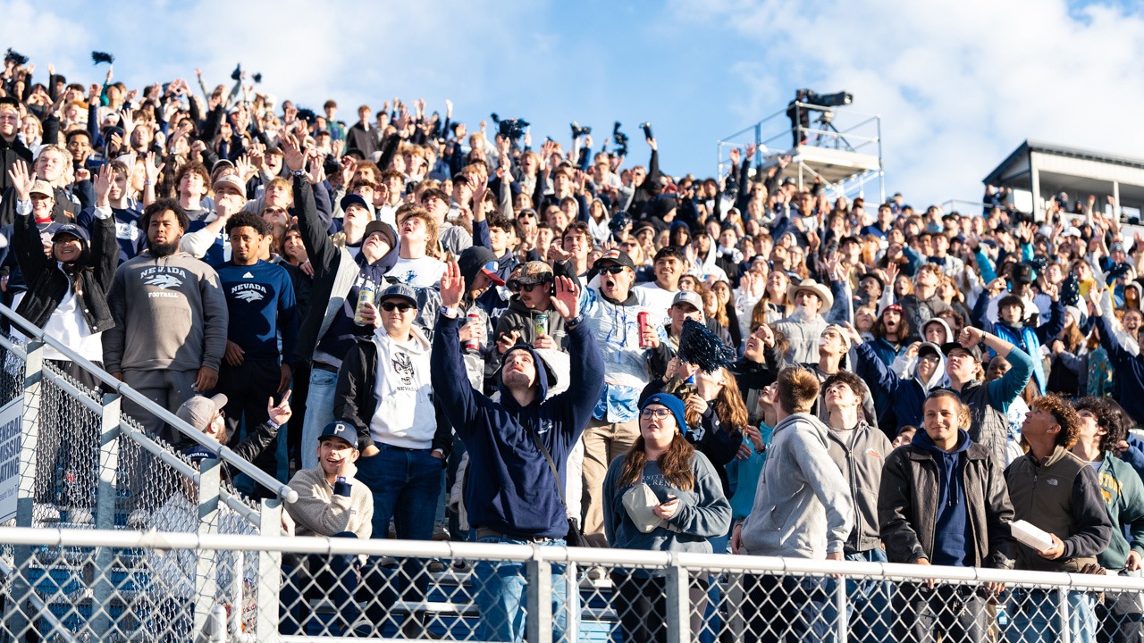 Nevada fans in the south end zone