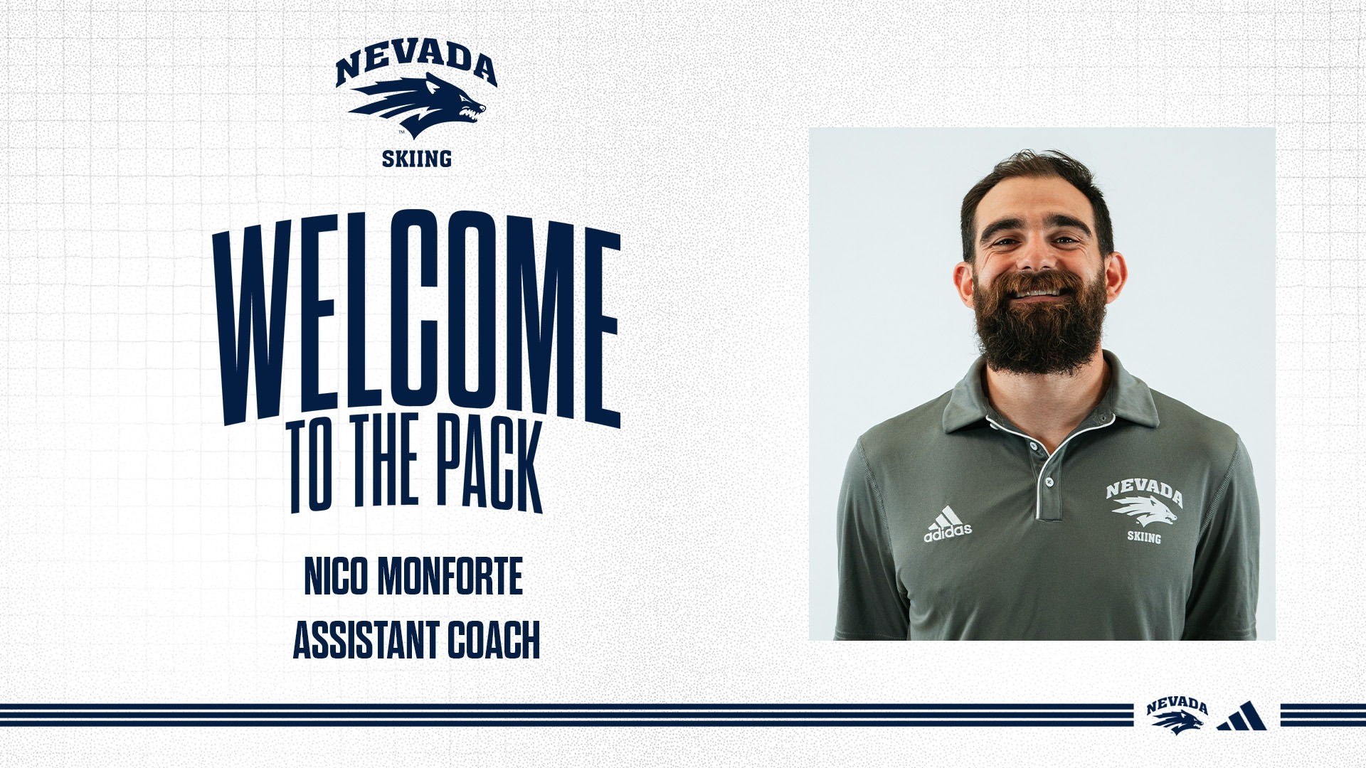 Graphic with headshot of Nico Monforte and text WELCOME TO THE PACK