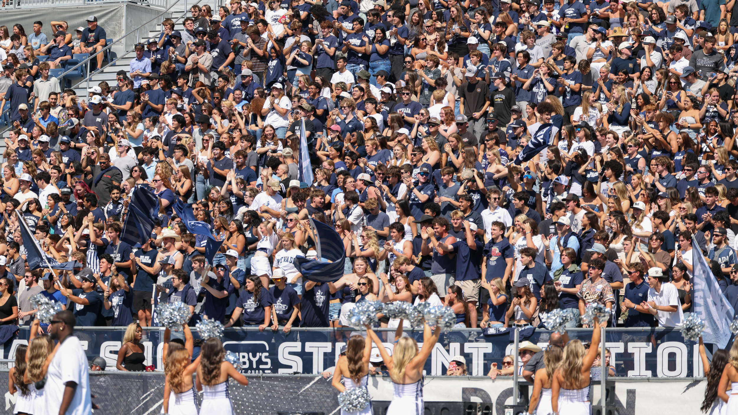 Student section at Mackay Stadium, Sept. 6, 2025 vs Sacramento State