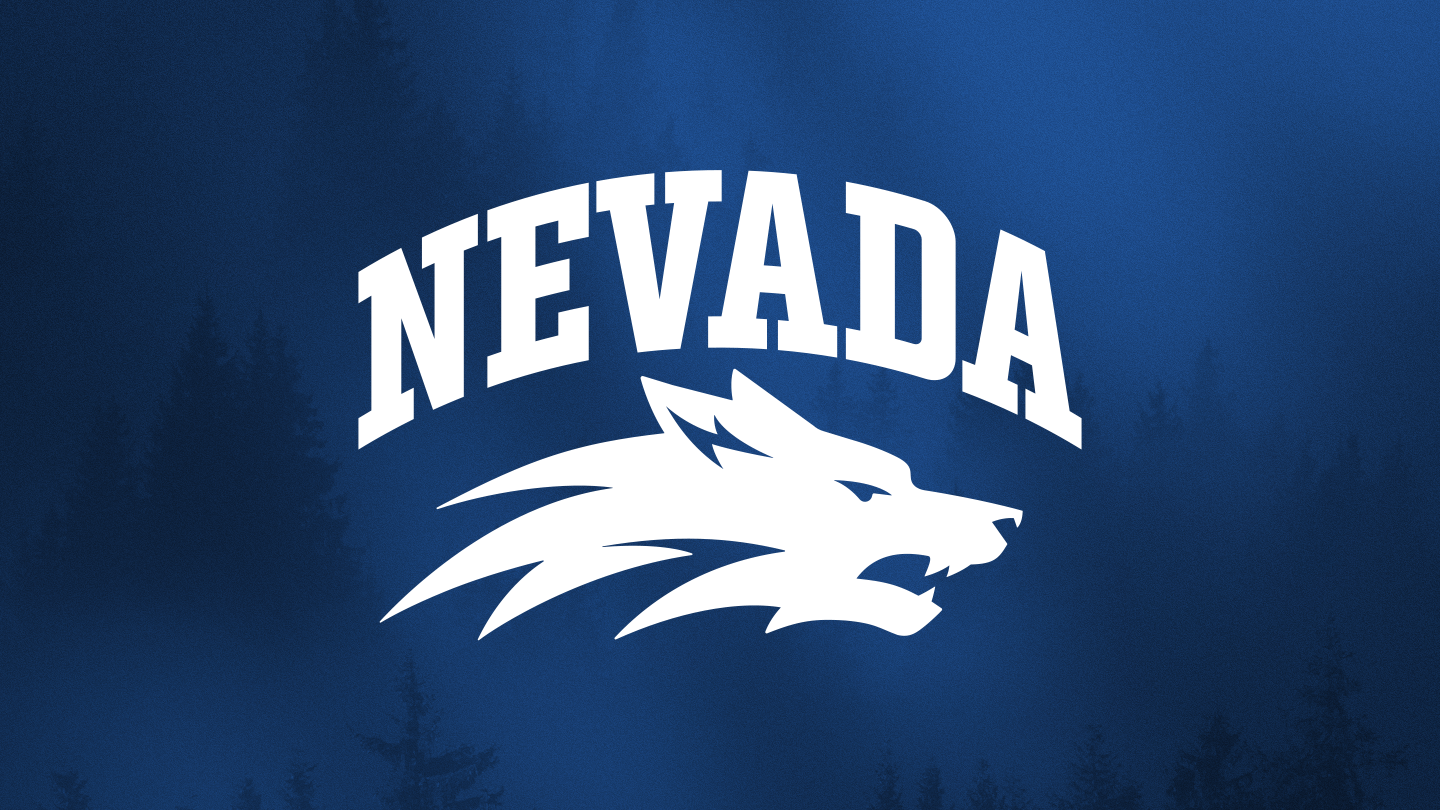 White wolf head logo with white text NEVADA