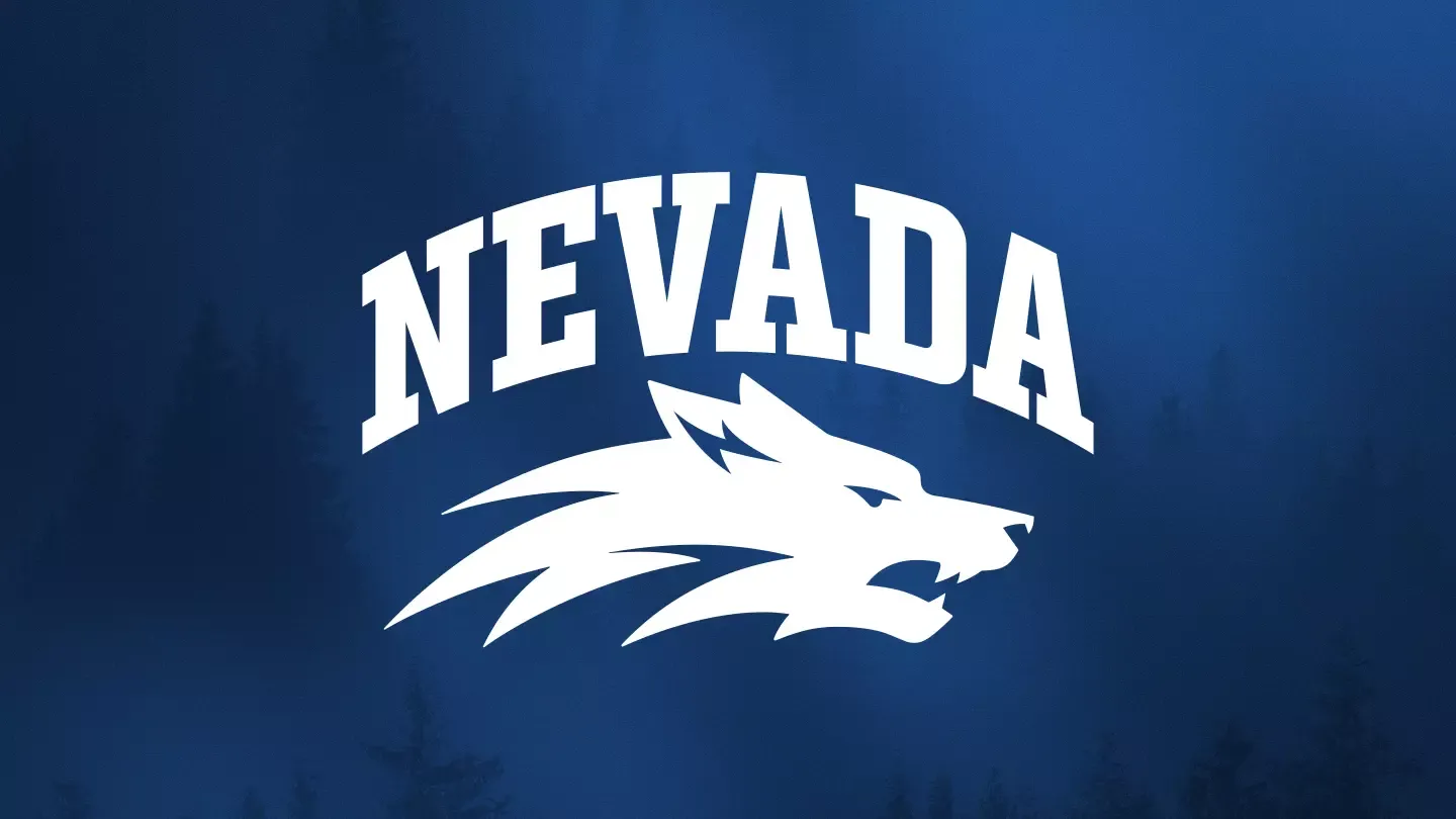 White wolf head logo with white text NEVADA