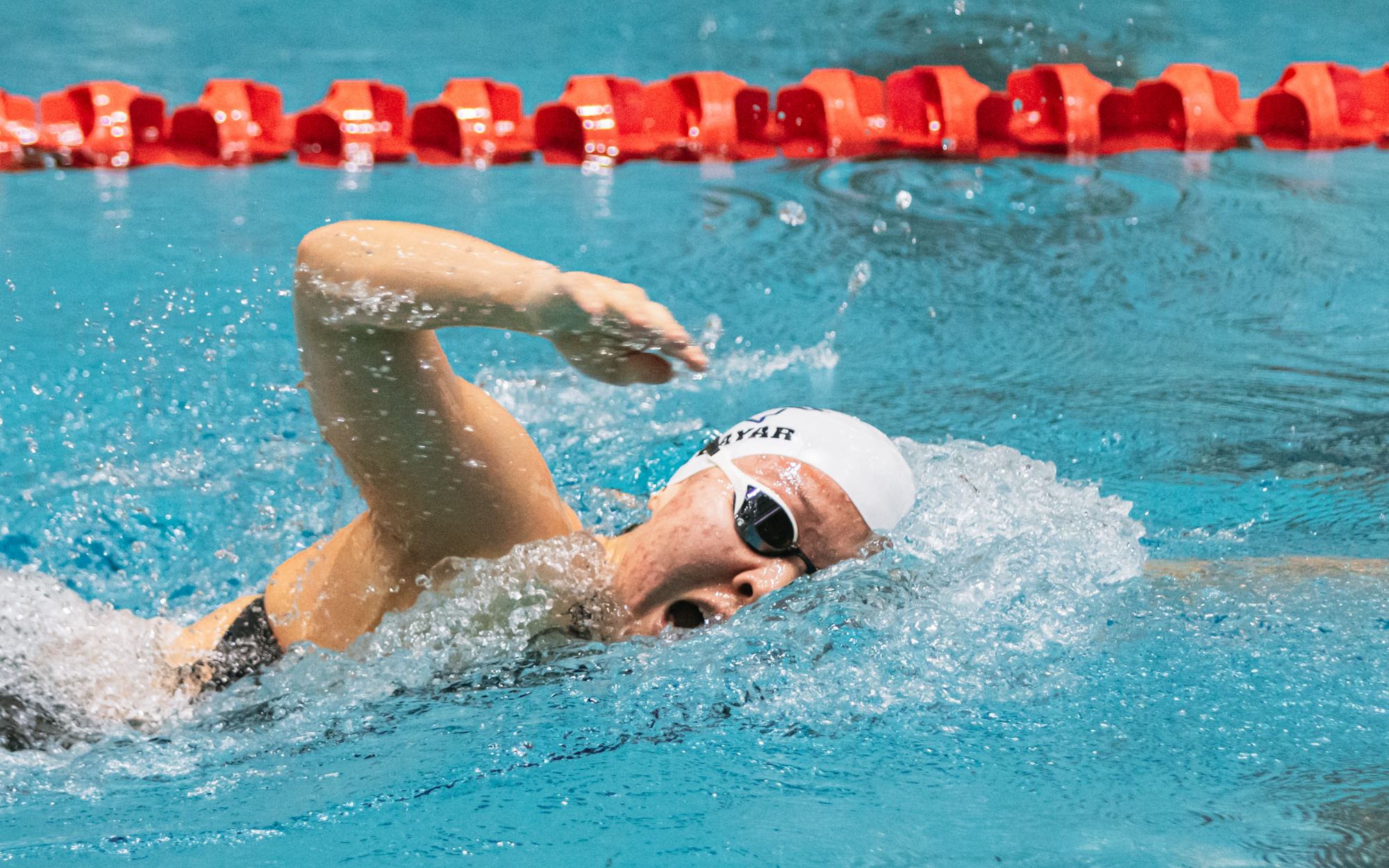 Huska in her 500 free