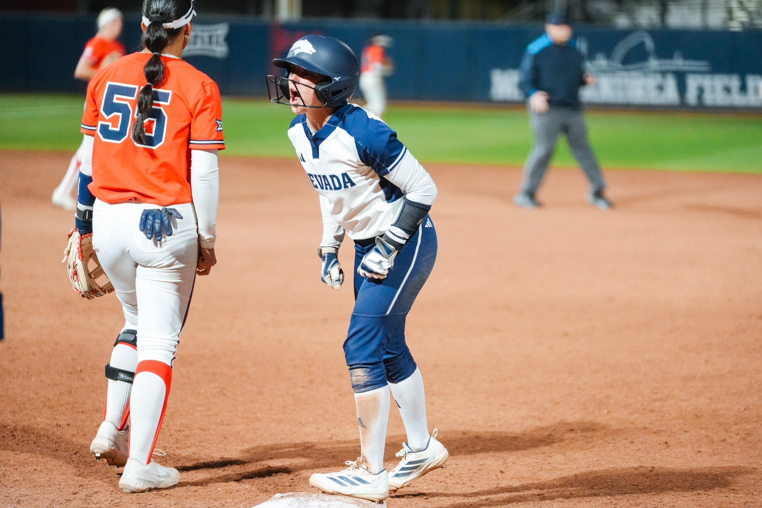 Screaming after being on base