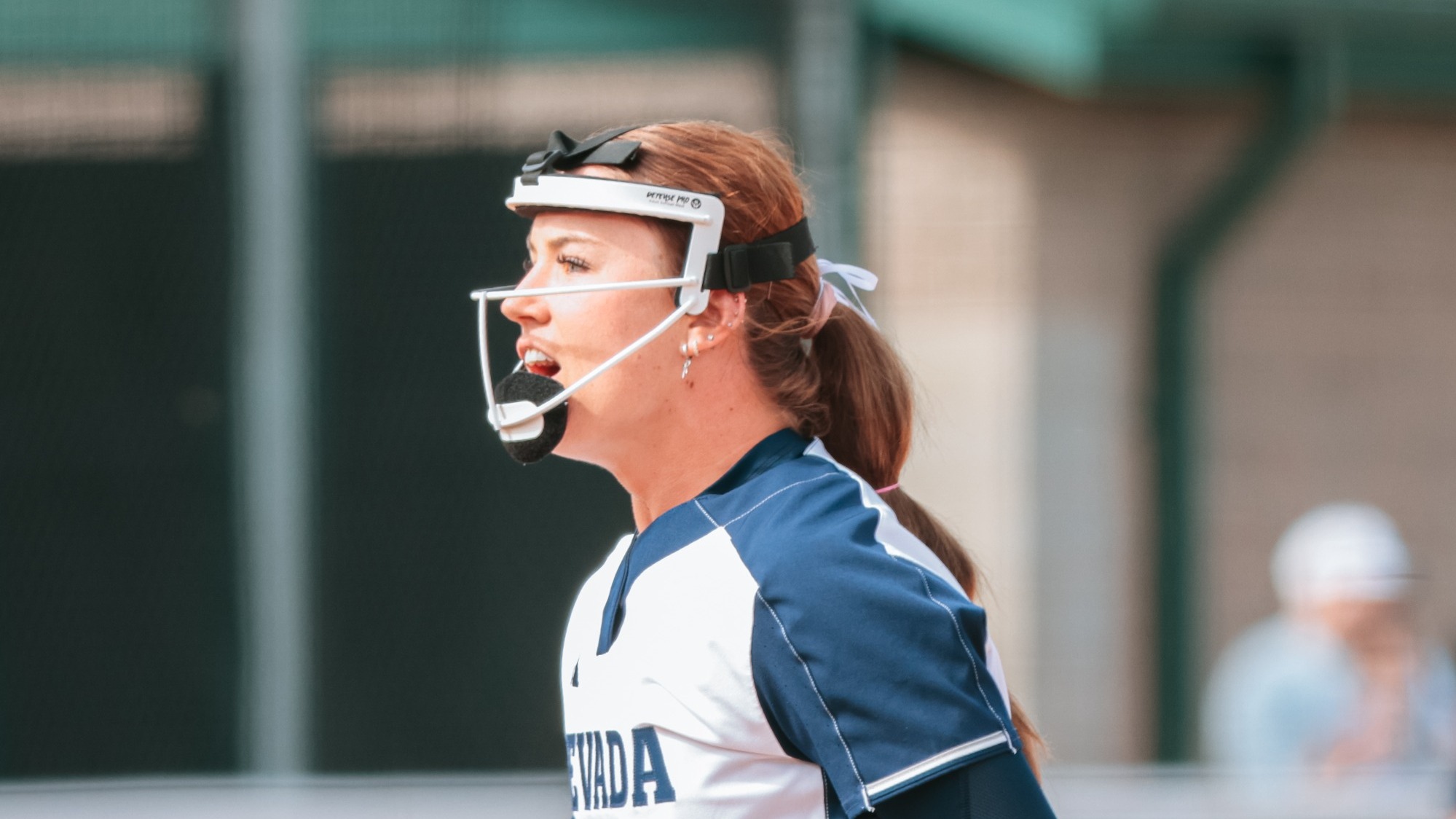 Hailey McLean yelling in the circle