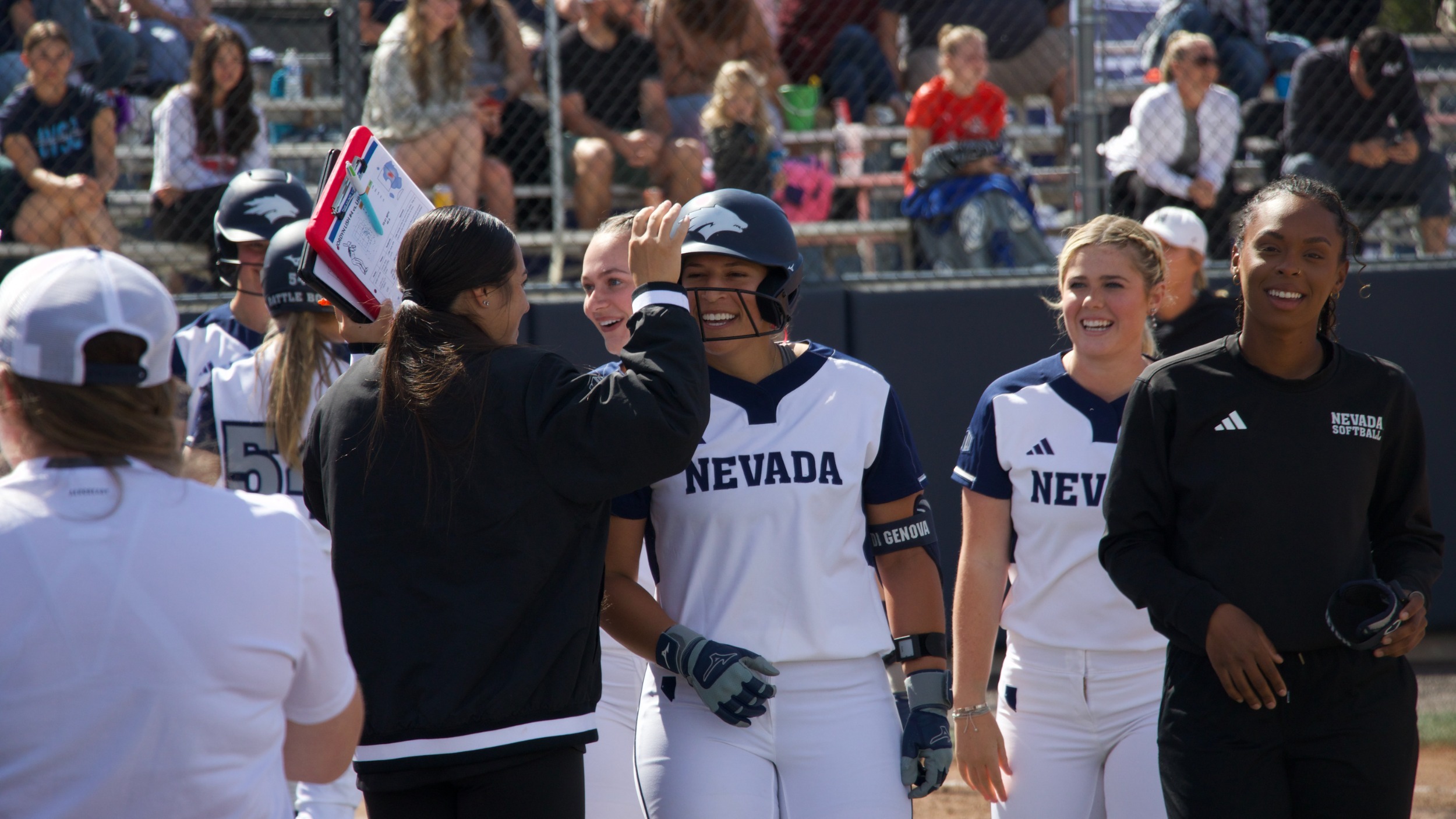 Hannah celebration after her home run