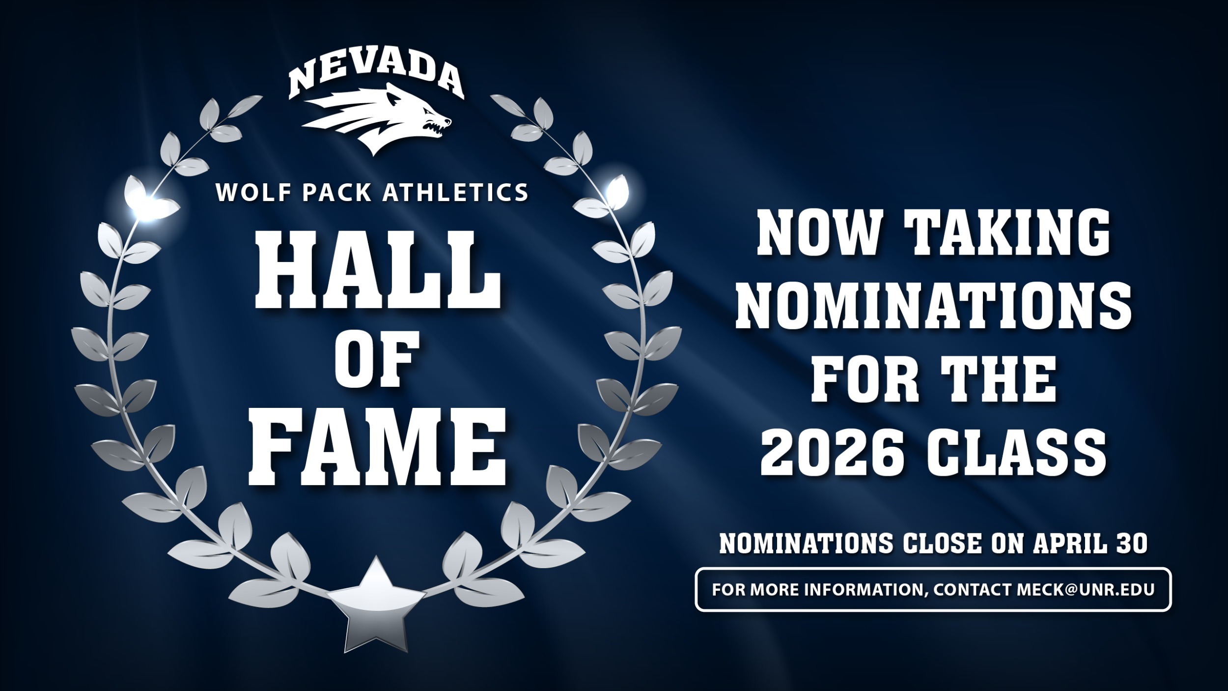 Graphic on blue background with white text 2026 HALL OF FAME NOMINATIONS