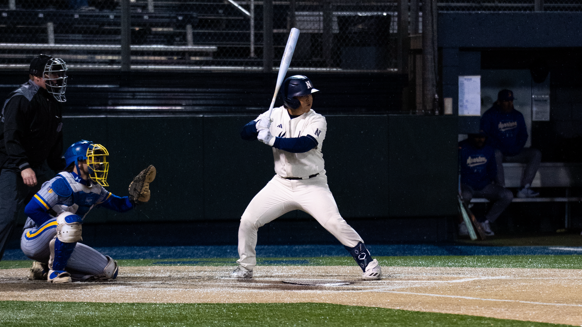 Sean Yamaguchi at bat waiting for a pitch