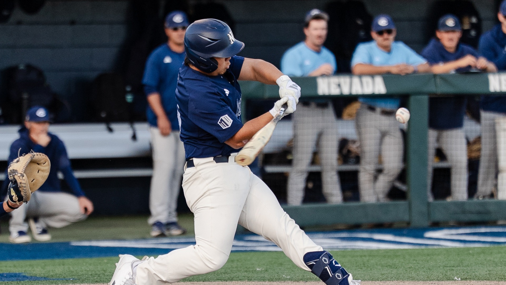 Sean Yamaguchi swings at a pitch