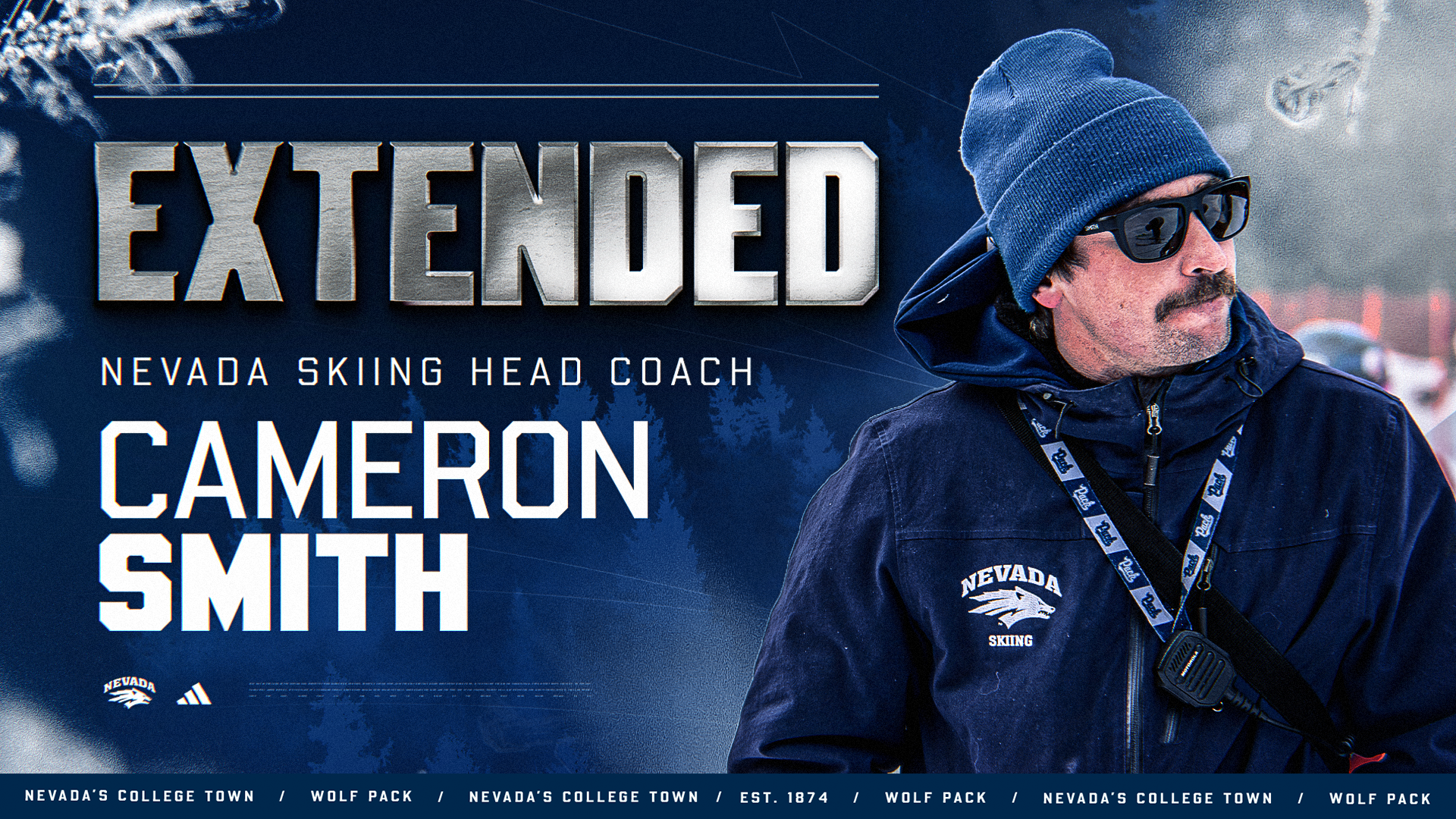 Image of Cameron Smith in heavy coat and sunglasses and beanie with text EXTENDED